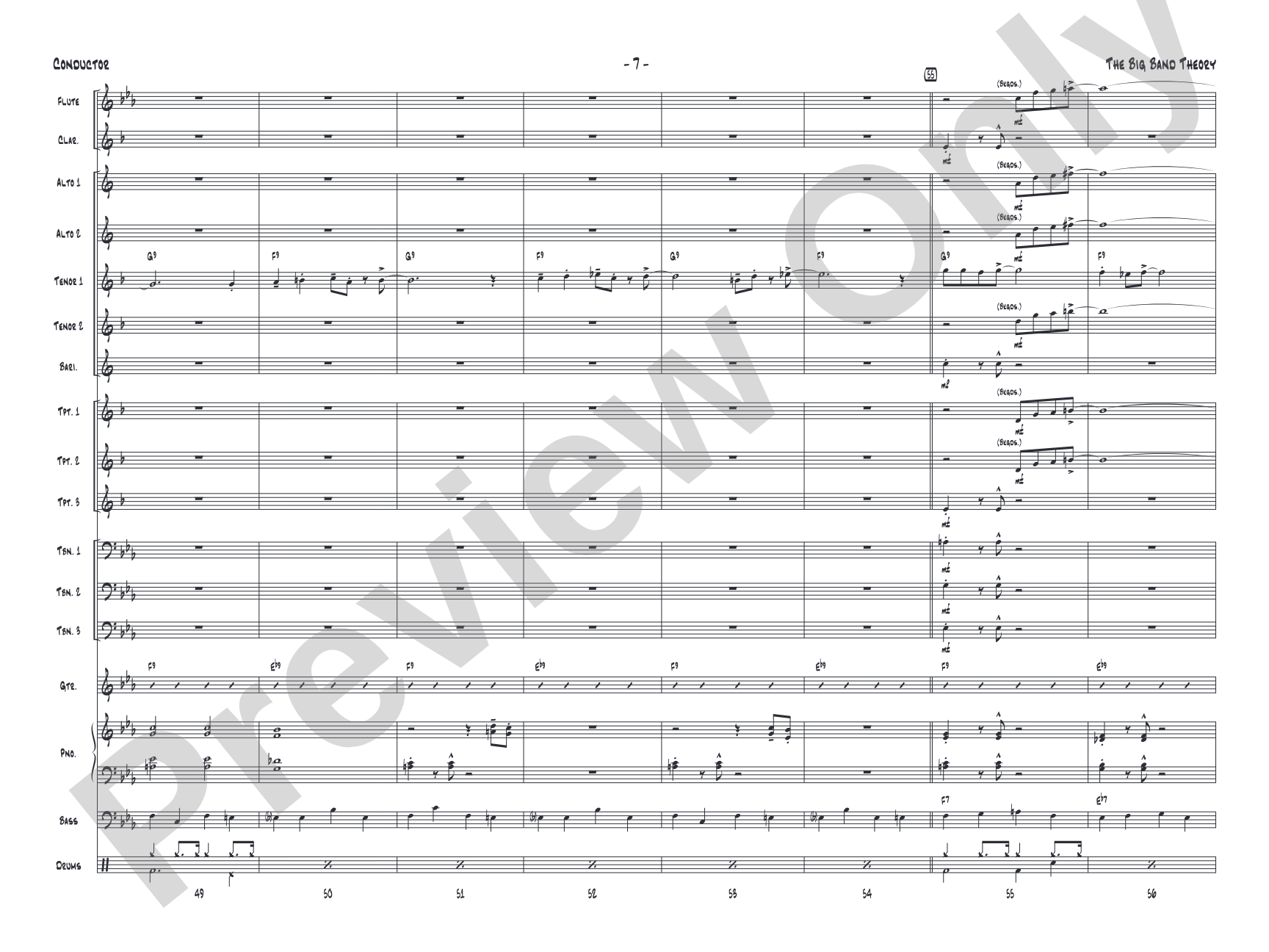 The Big Band Theory: Jazz Ensemble Conductor Score & Parts