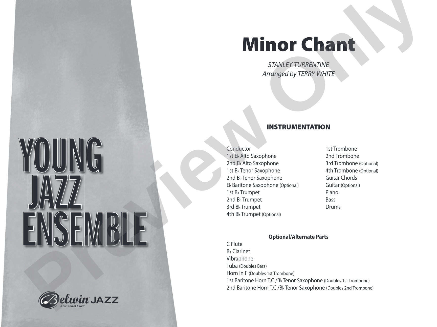 Minor Chant: Jazz Ensemble Conductor Score & Parts