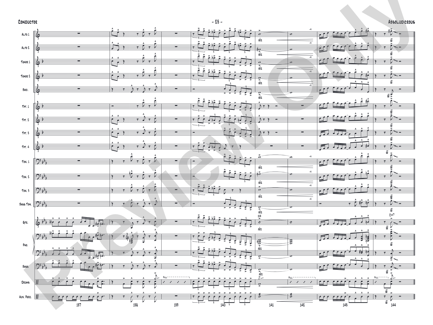 Absoludicrous: Jazz Ensemble Conductor Score & Parts