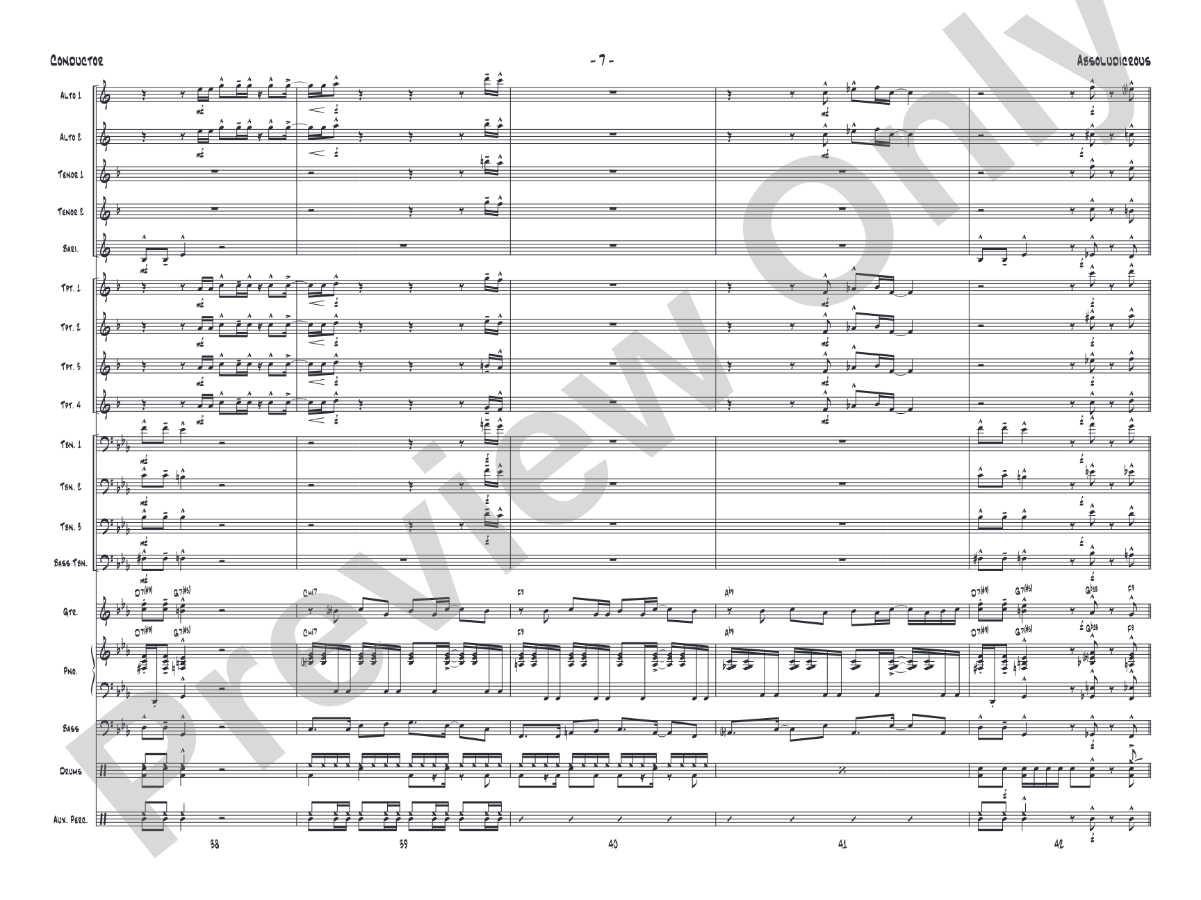 Absoludicrous: Jazz Ensemble Conductor Score & Parts