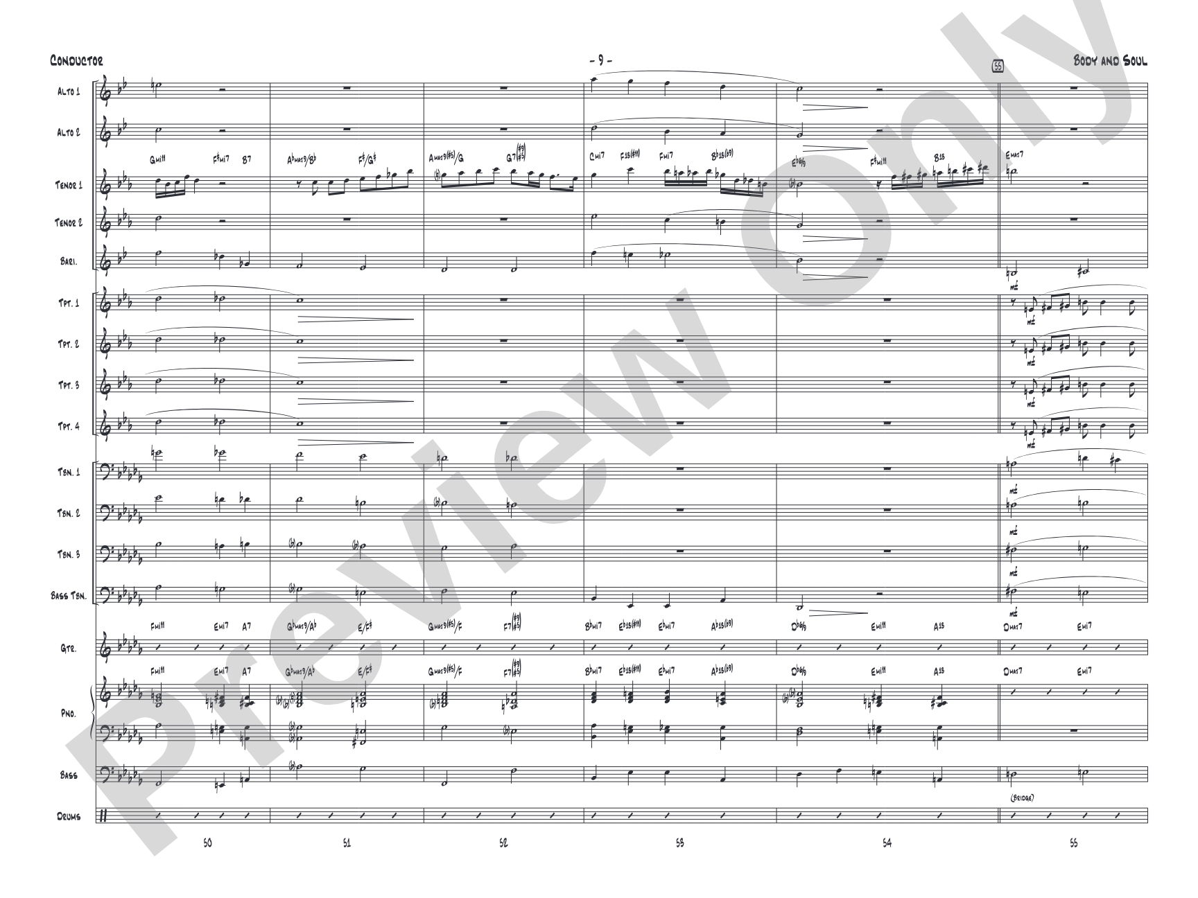 Body and Soul: Jazz Ensemble Conductor Score & Parts