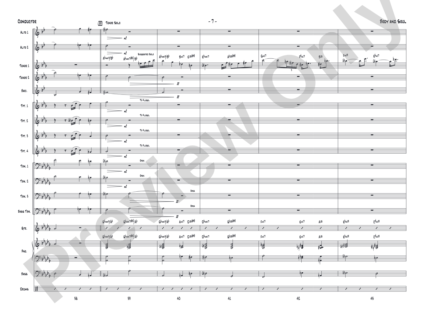 Body and Soul: Jazz Ensemble Conductor Score & Parts