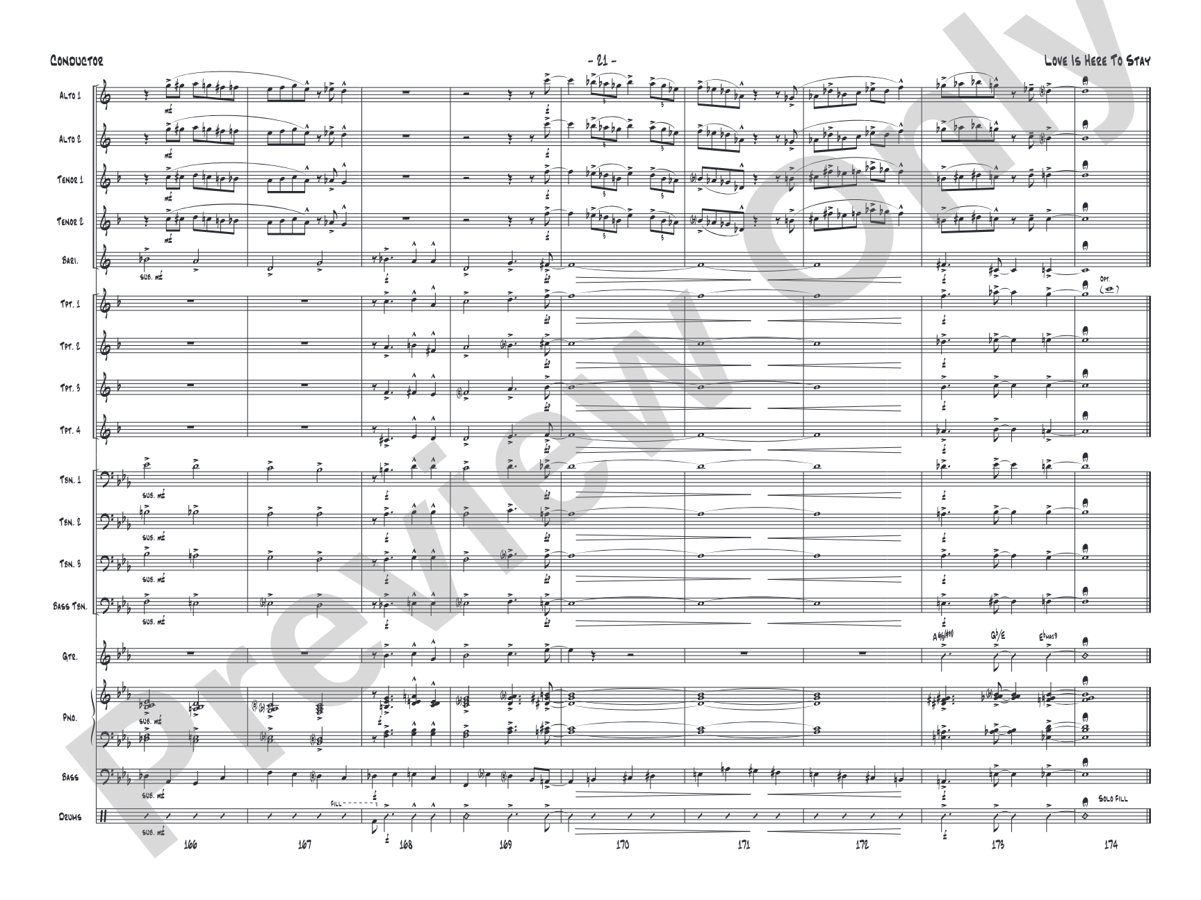 Love Is Here to Stay: Jazz Ensemble Conductor Score & Parts