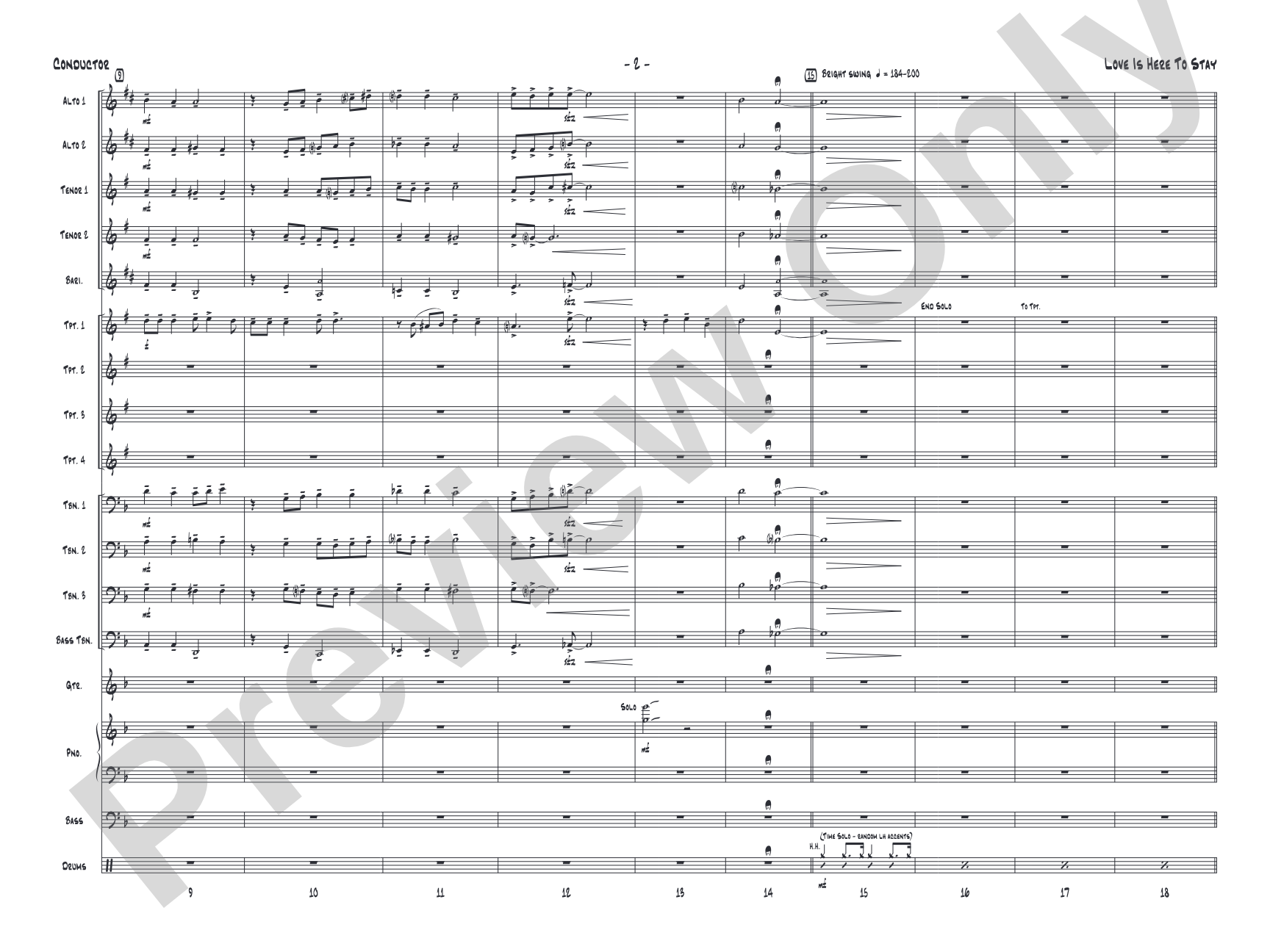 Love Is Here to Stay: Jazz Ensemble Conductor Score & Parts