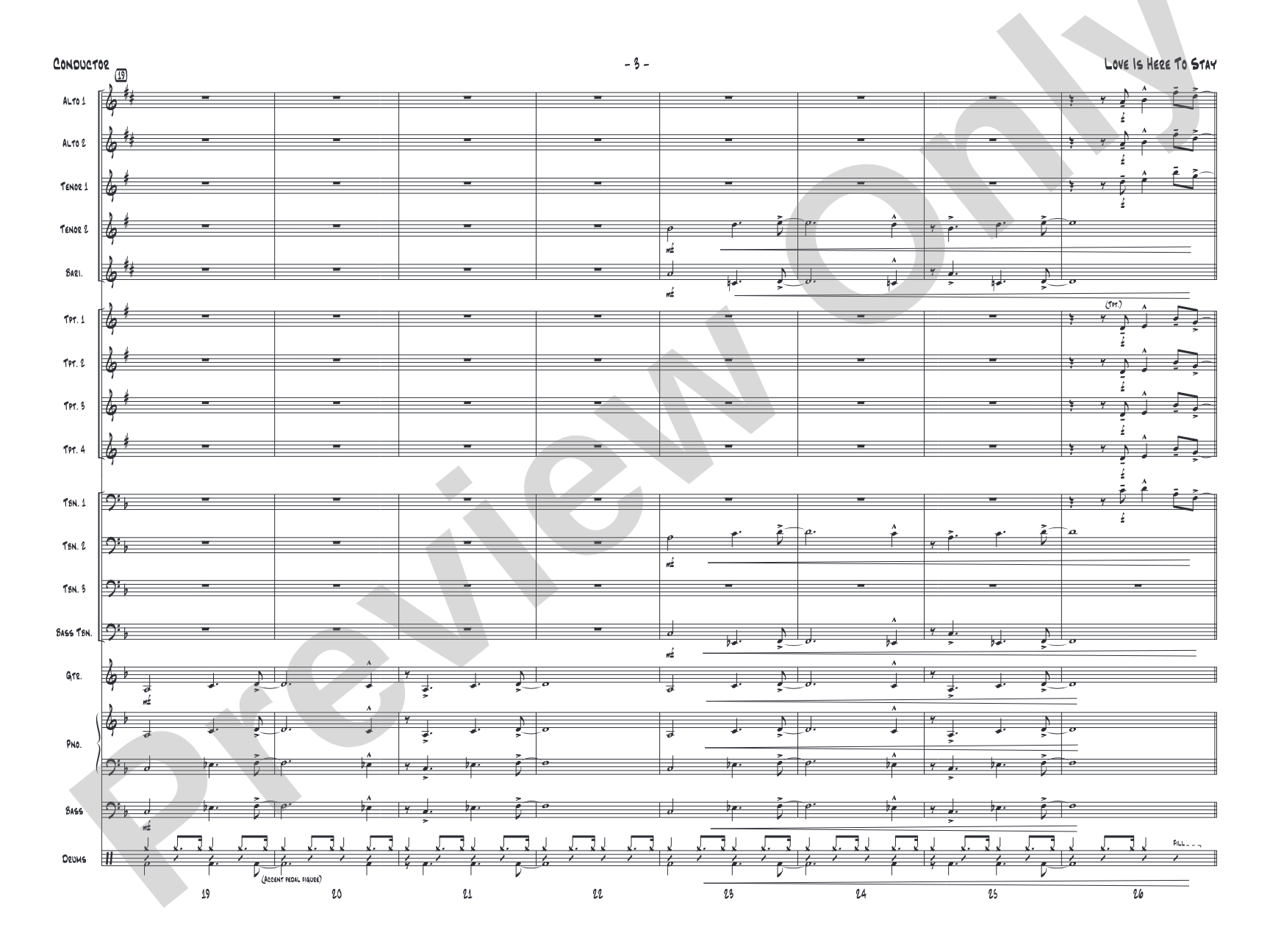 Love Is Here to Stay: Jazz Ensemble Conductor Score & Parts