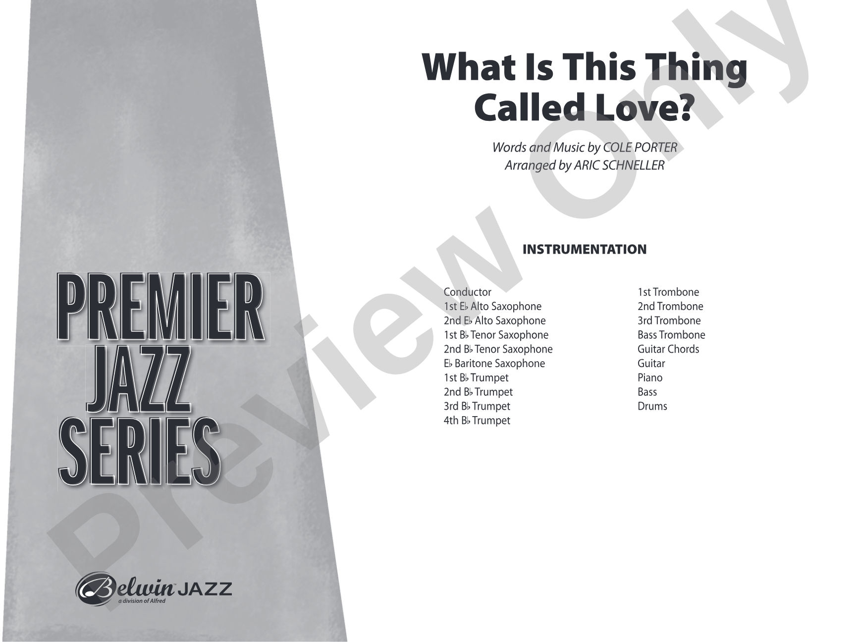 What Is This Thing Called Love? (from Wake Up and Dream): Jazz Ensemble Conductor Score & Parts