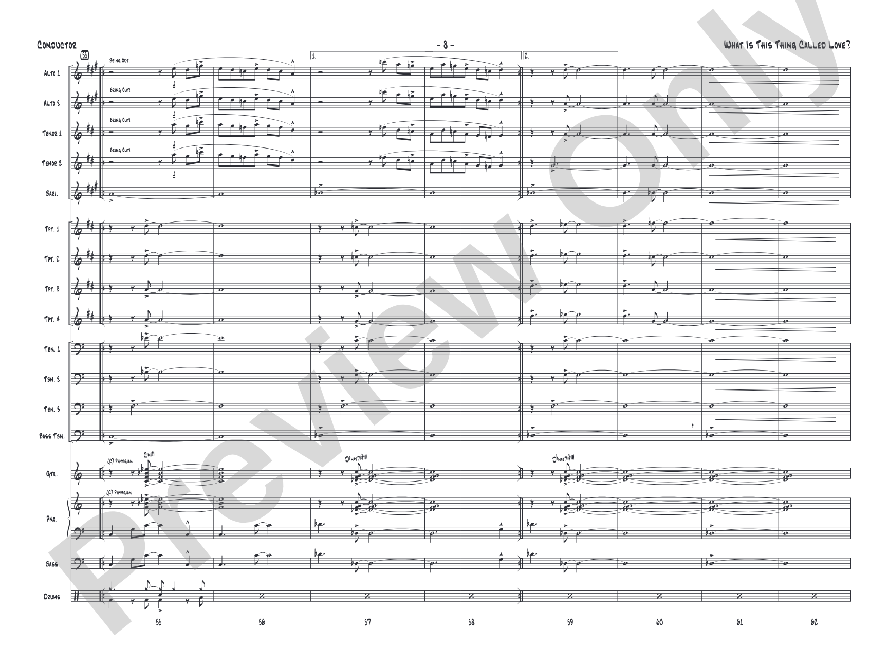 What Is This Thing Called Love? (from Wake Up and Dream): Jazz Ensemble Conductor Score & Parts