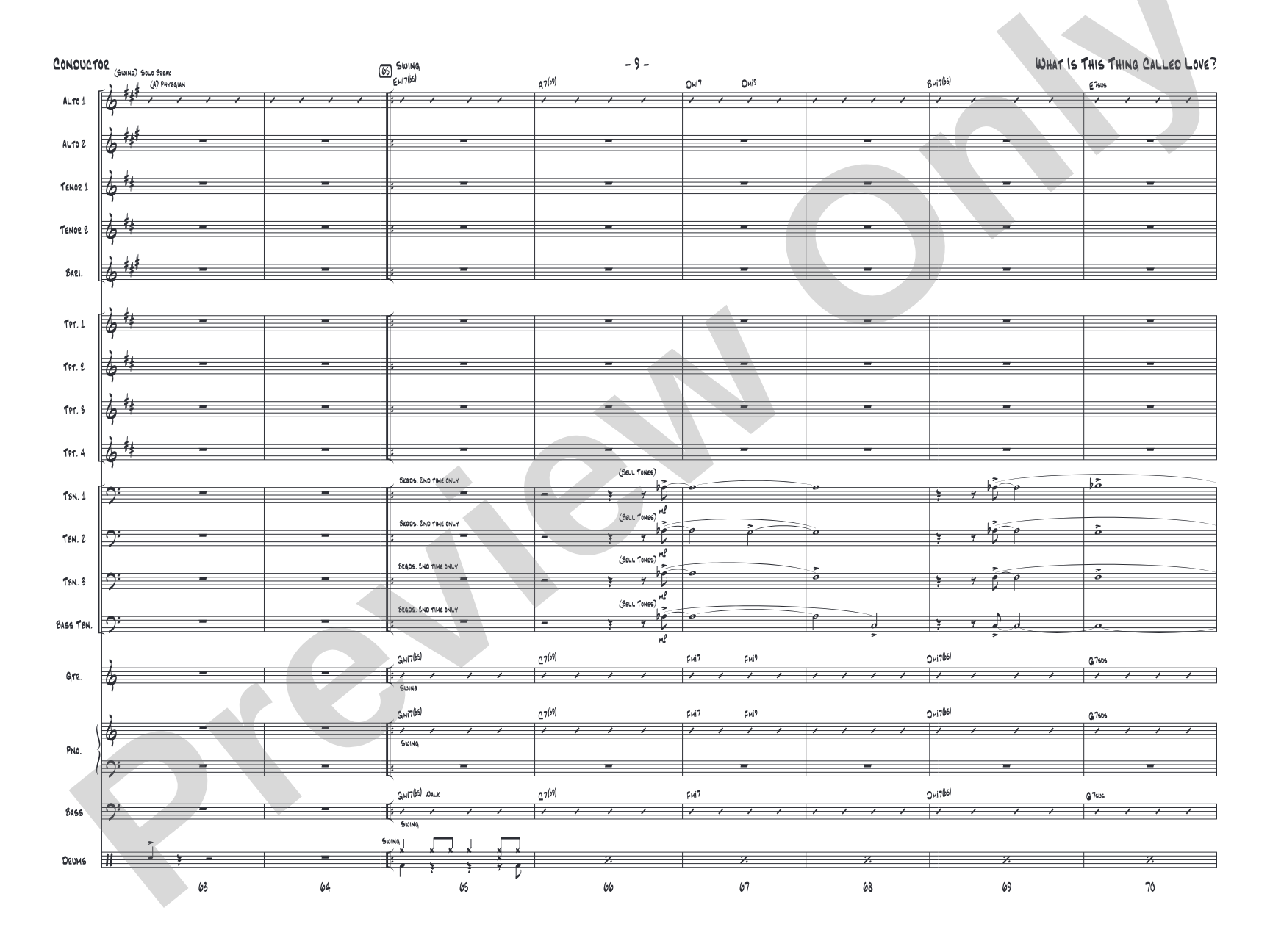 What Is This Thing Called Love? (from Wake Up and Dream): Jazz Ensemble Conductor Score & Parts