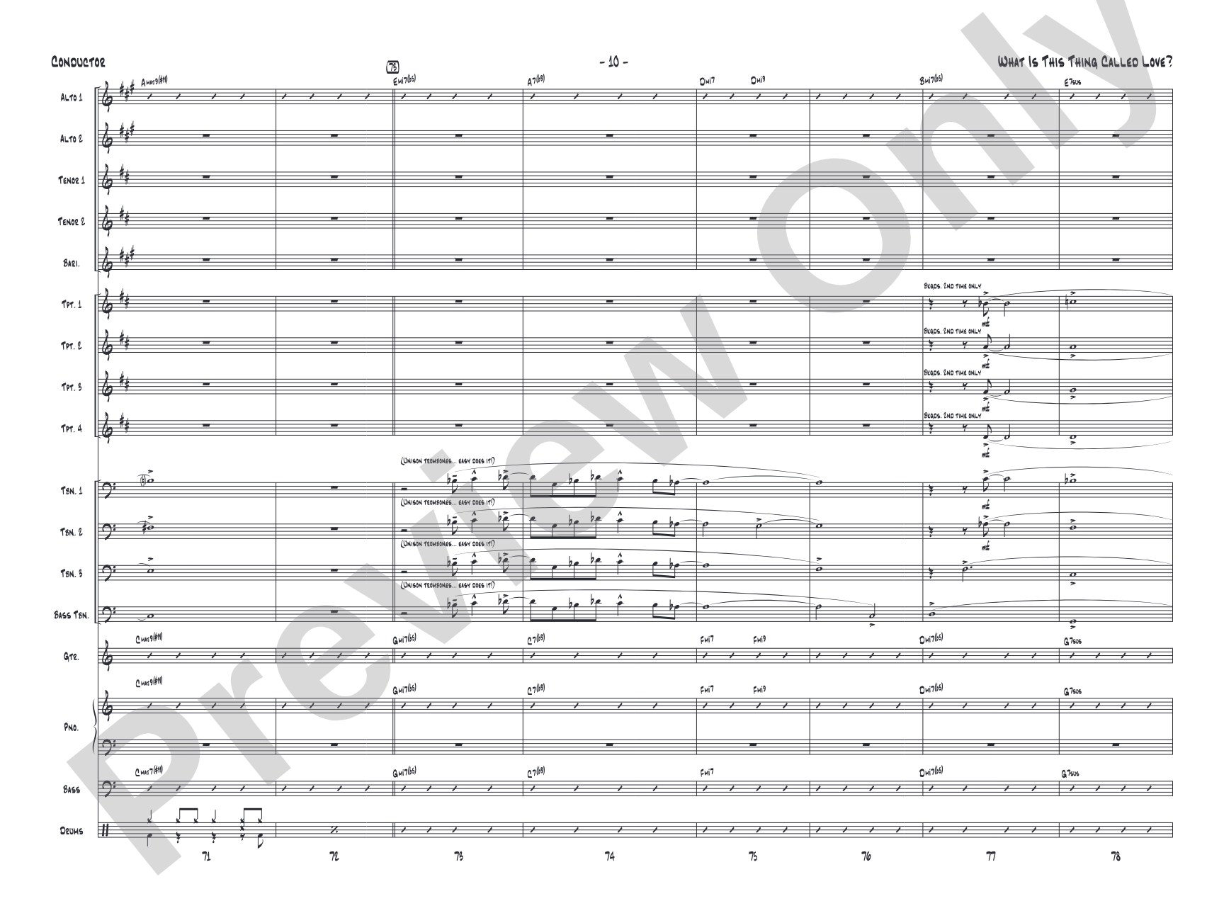 What Is This Thing Called Love? (from Wake Up and Dream): Jazz Ensemble Conductor Score & Parts