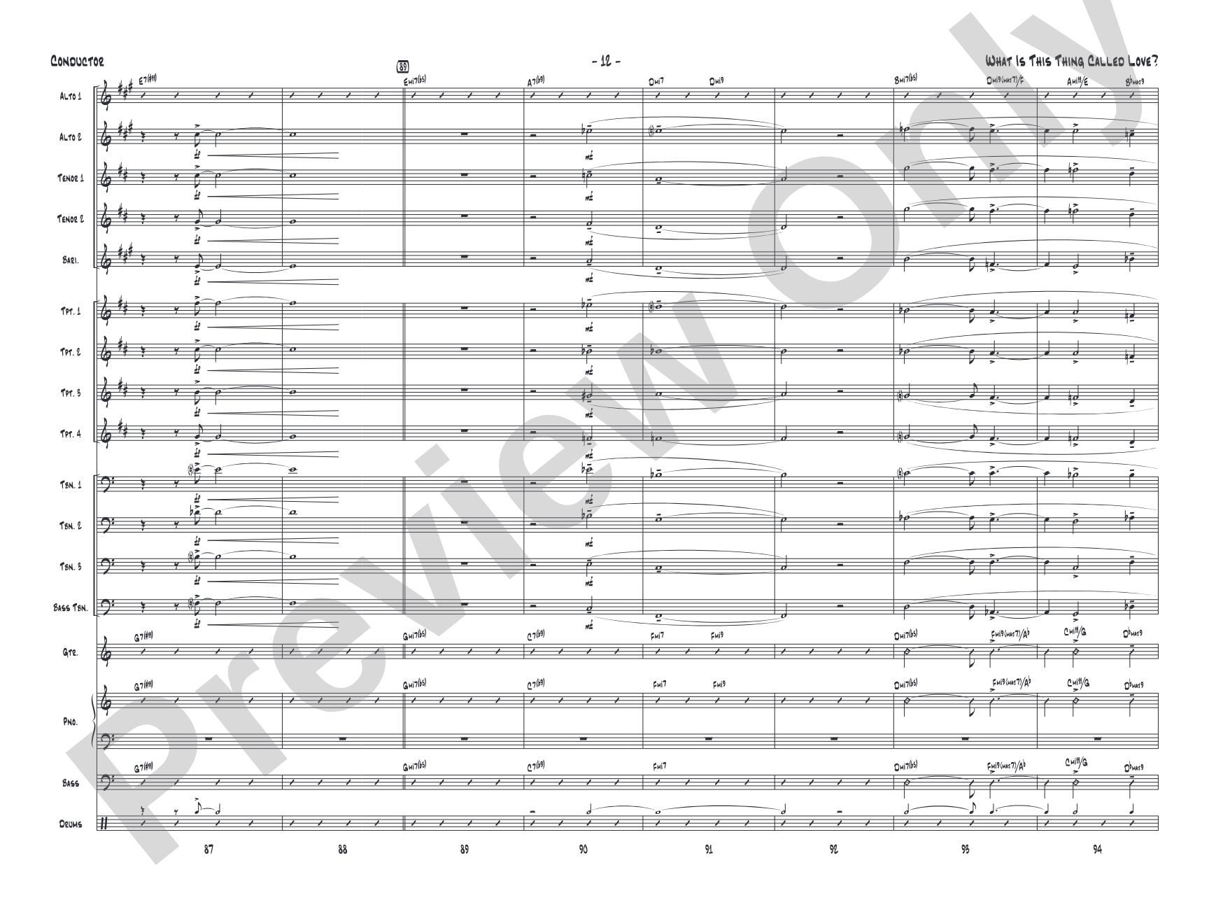 What Is This Thing Called Love? (from Wake Up and Dream): Jazz Ensemble Conductor Score & Parts