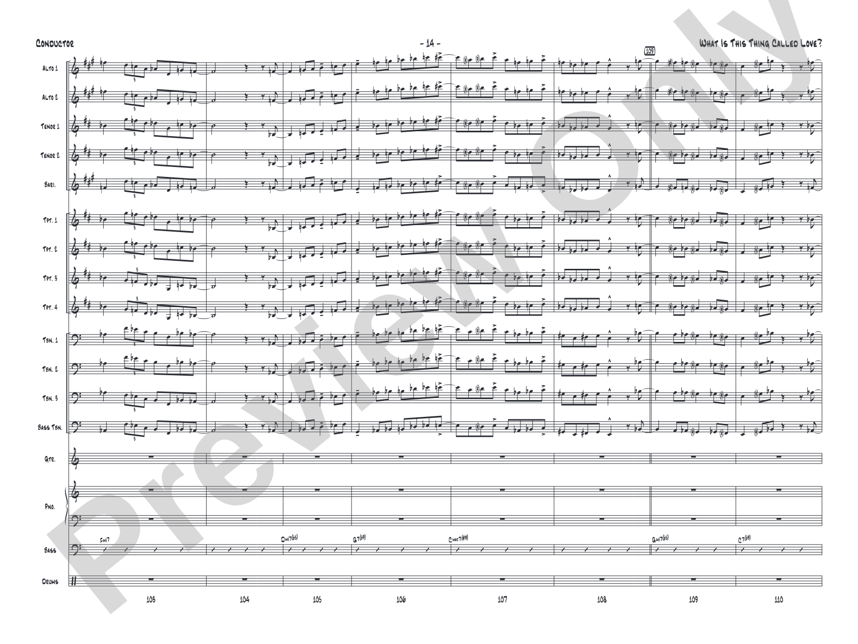 What Is This Thing Called Love? (from Wake Up and Dream): Jazz Ensemble Conductor Score & Parts