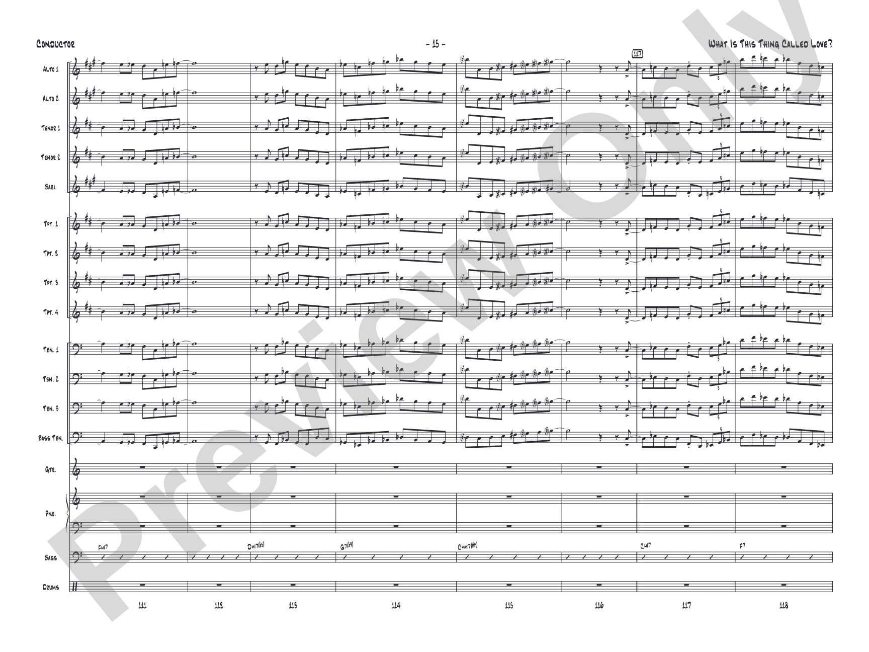 What Is This Thing Called Love? (from Wake Up and Dream): Jazz Ensemble Conductor Score & Parts