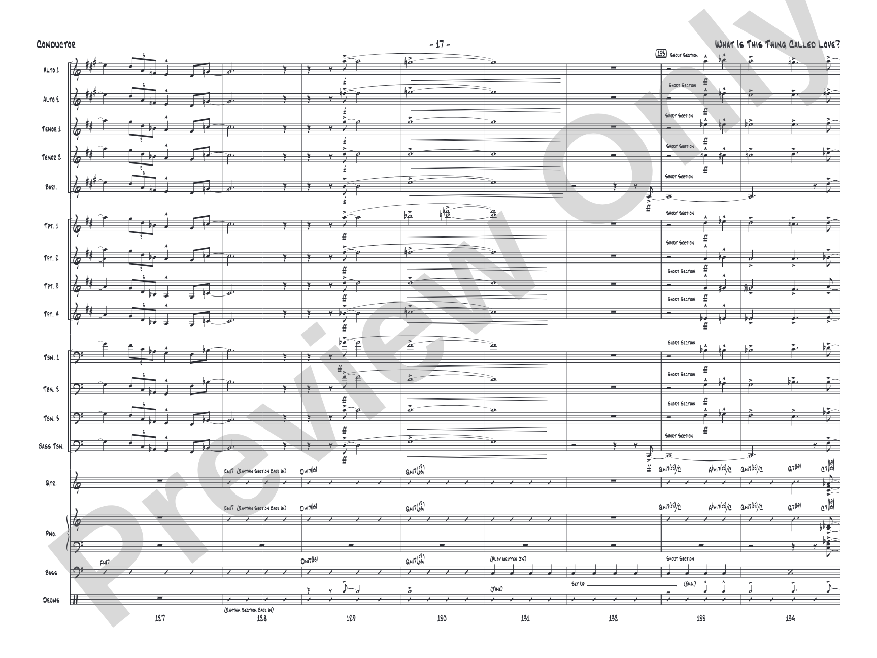 What Is This Thing Called Love? (from Wake Up and Dream): Jazz Ensemble Conductor Score & Parts
