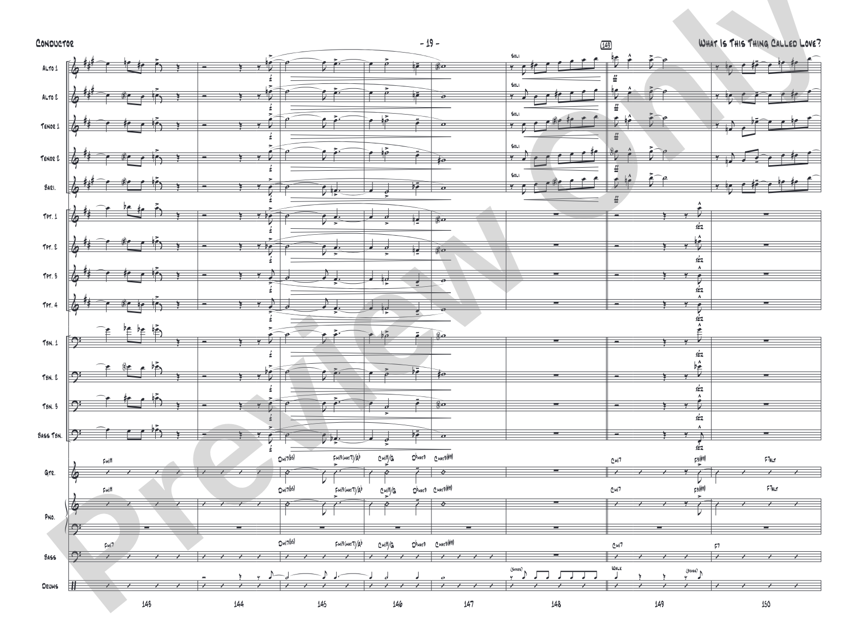 What Is This Thing Called Love? (from Wake Up and Dream): Jazz Ensemble Conductor Score & Parts