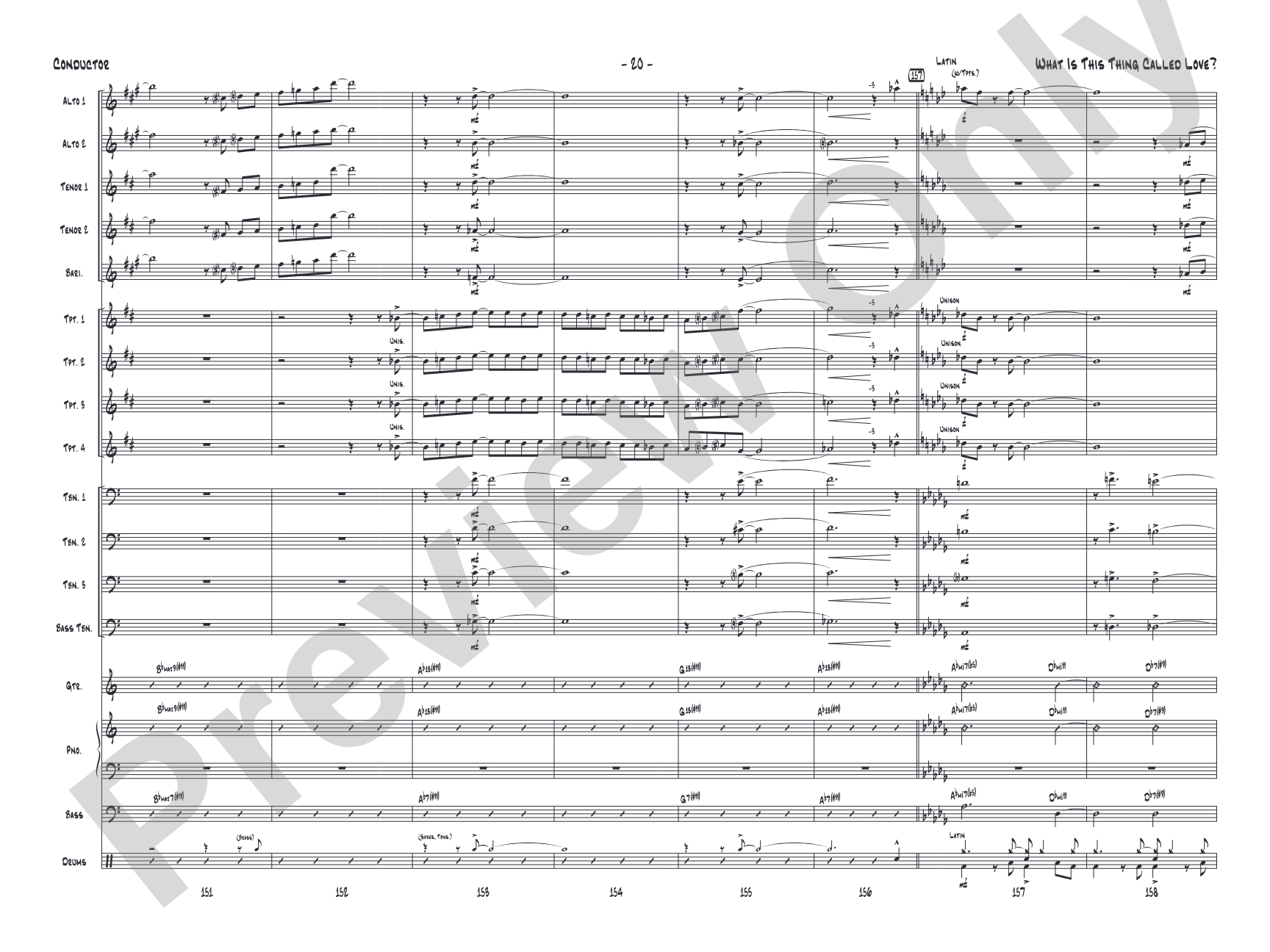 What Is This Thing Called Love? (from Wake Up and Dream): Jazz Ensemble Conductor Score & Parts
