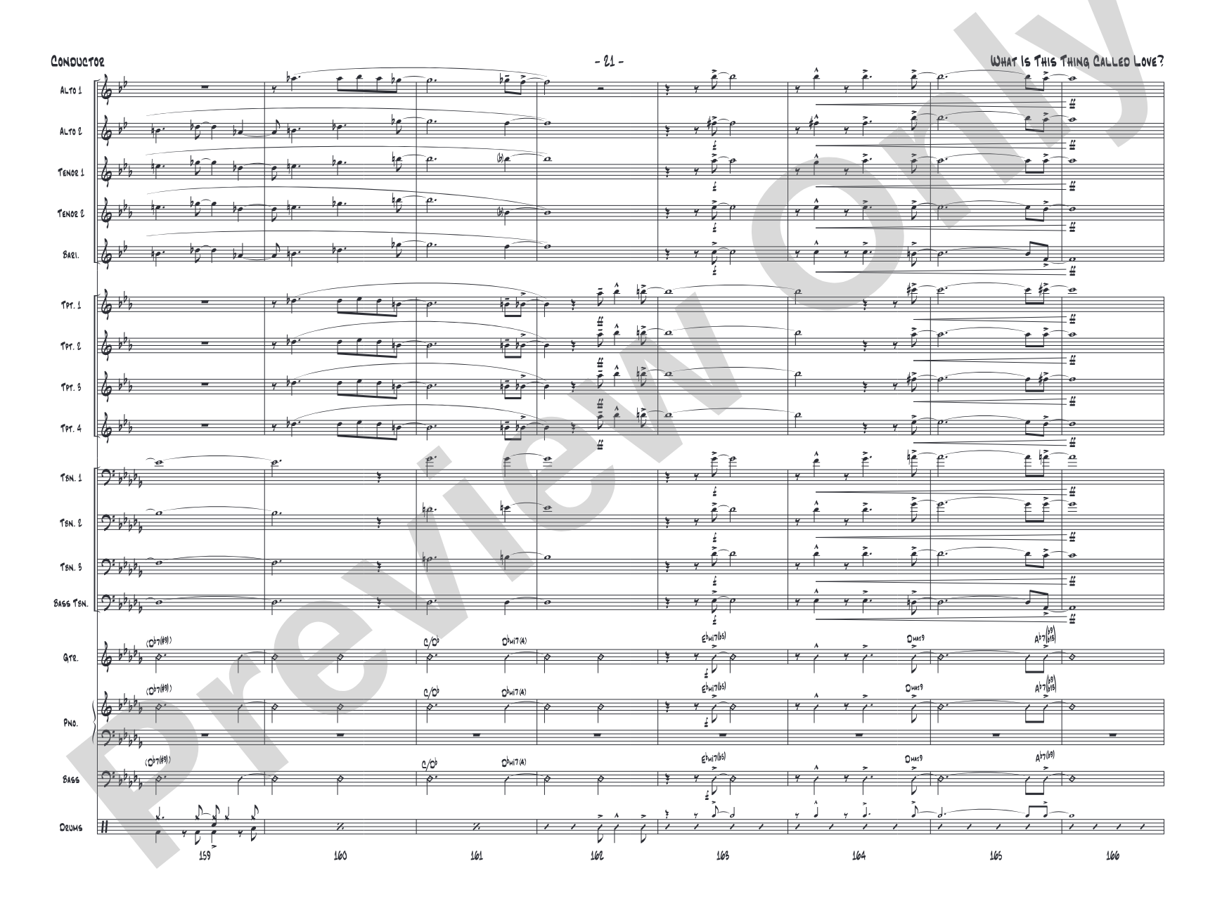 What Is This Thing Called Love? (from Wake Up and Dream): Jazz Ensemble Conductor Score & Parts