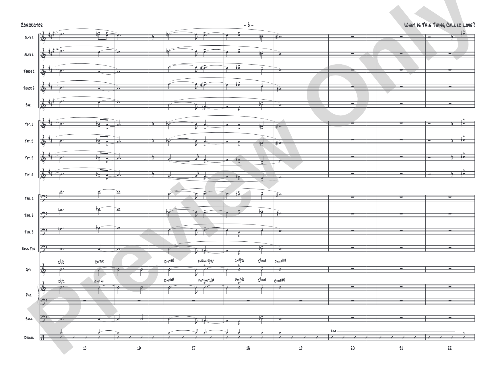 What Is This Thing Called Love? (from Wake Up and Dream): Jazz Ensemble Conductor Score & Parts