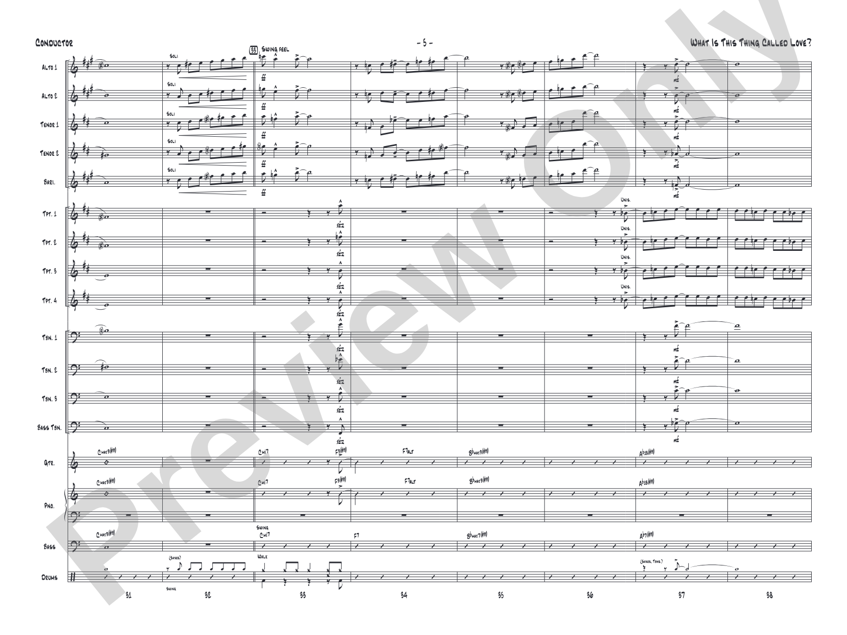 What Is This Thing Called Love? (from Wake Up and Dream): Jazz Ensemble Conductor Score & Parts