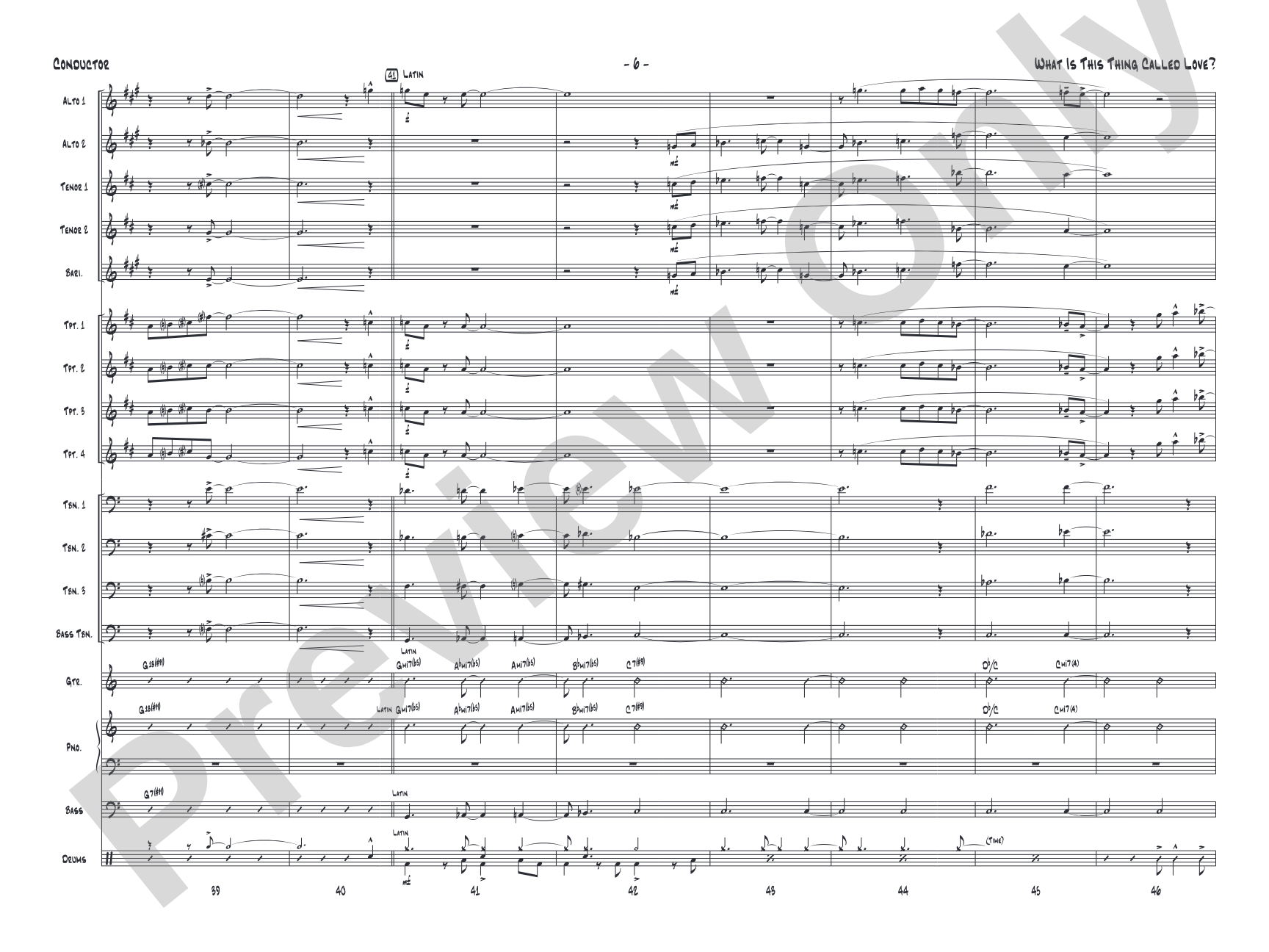 What Is This Thing Called Love? (from Wake Up and Dream): Jazz Ensemble Conductor Score & Parts