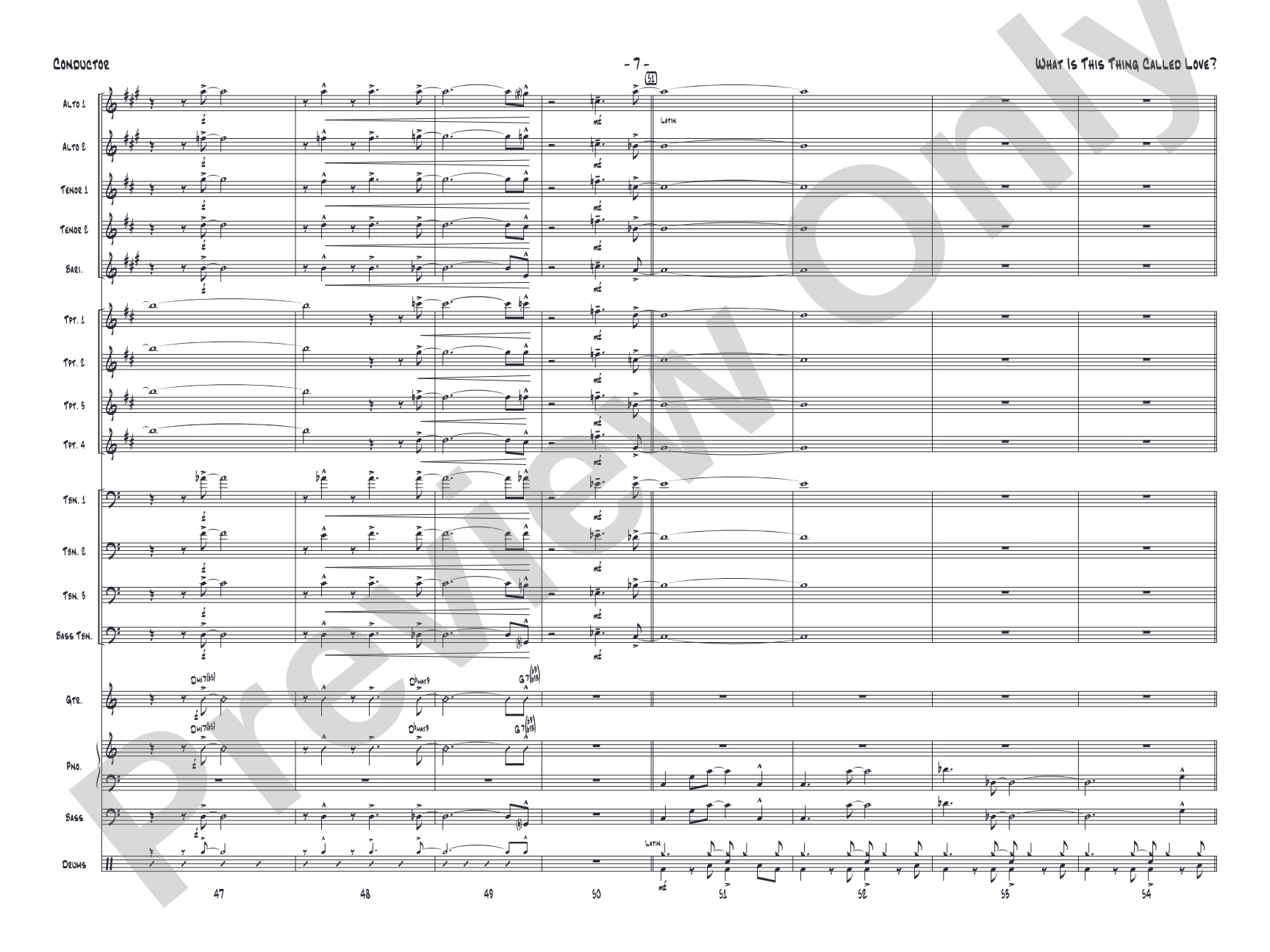 What Is This Thing Called Love? (from Wake Up and Dream): Jazz Ensemble Conductor Score & Parts