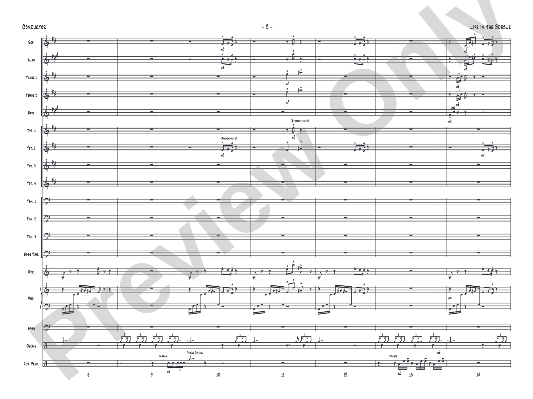 Life in the Bubble: Jazz Ensemble Conductor Score & Parts