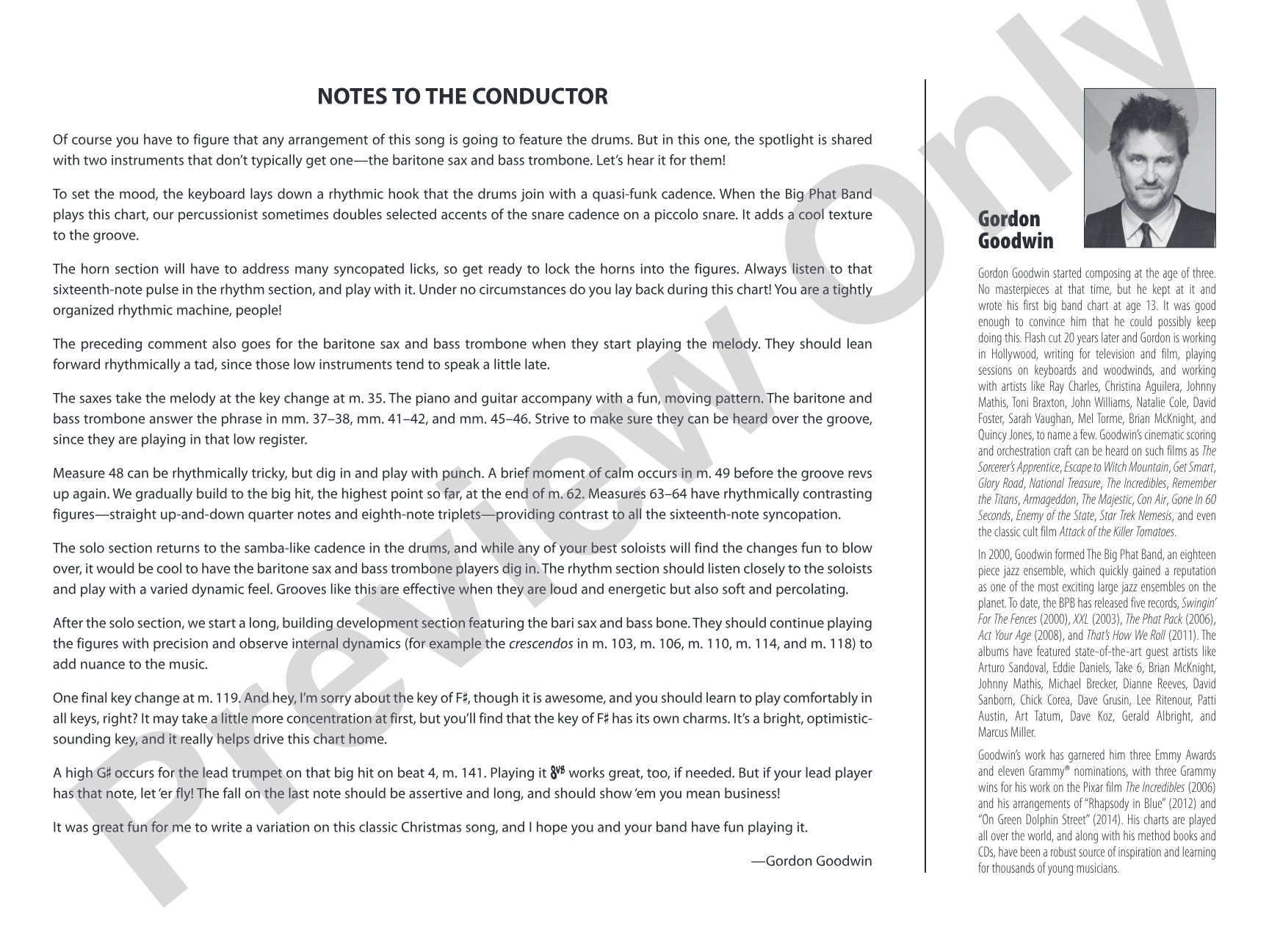 The Little Drummer Boy: Jazz Ensemble Conductor Score & Parts