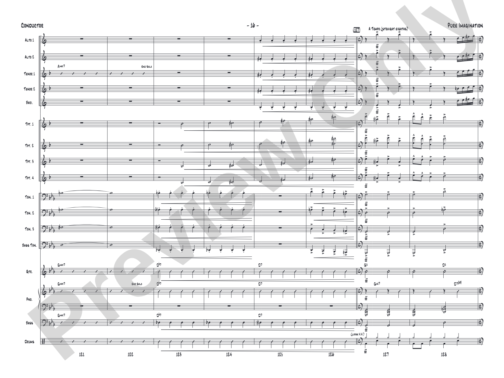 Pure Imagination: Jazz Ensemble Conductor Score & Parts
