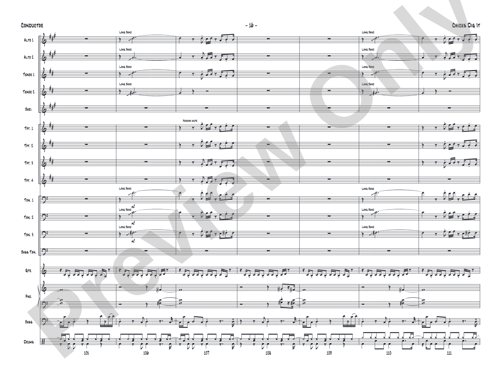 Chicks Dig It: Jazz Ensemble Conductor Score & Parts