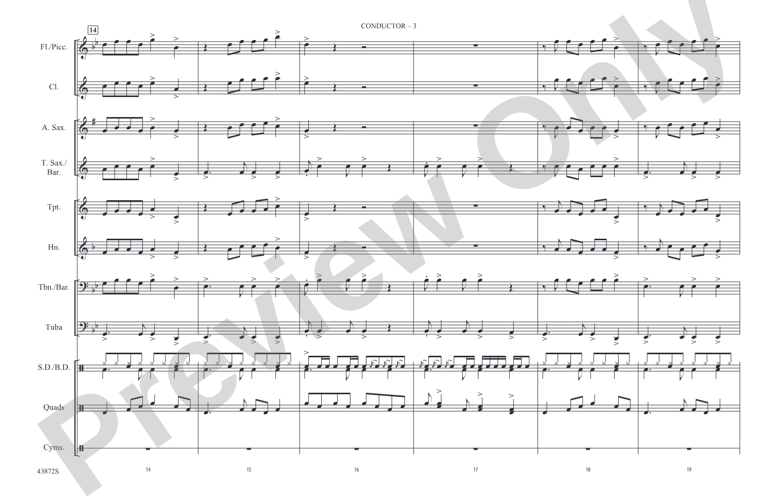 Cool Kids: Marching Band Conductor Score & Parts