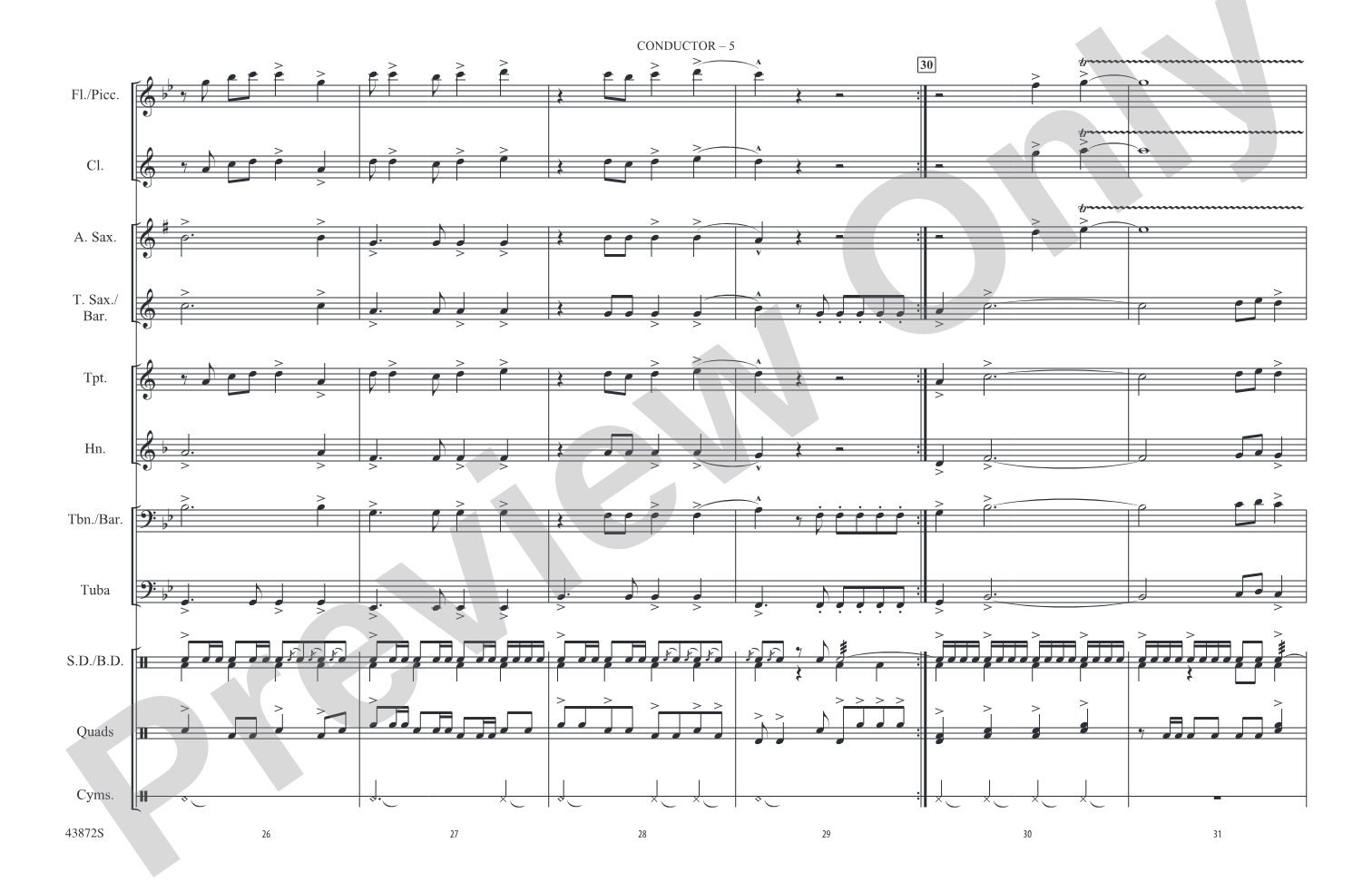Cool Kids: Marching Band Conductor Score & Parts