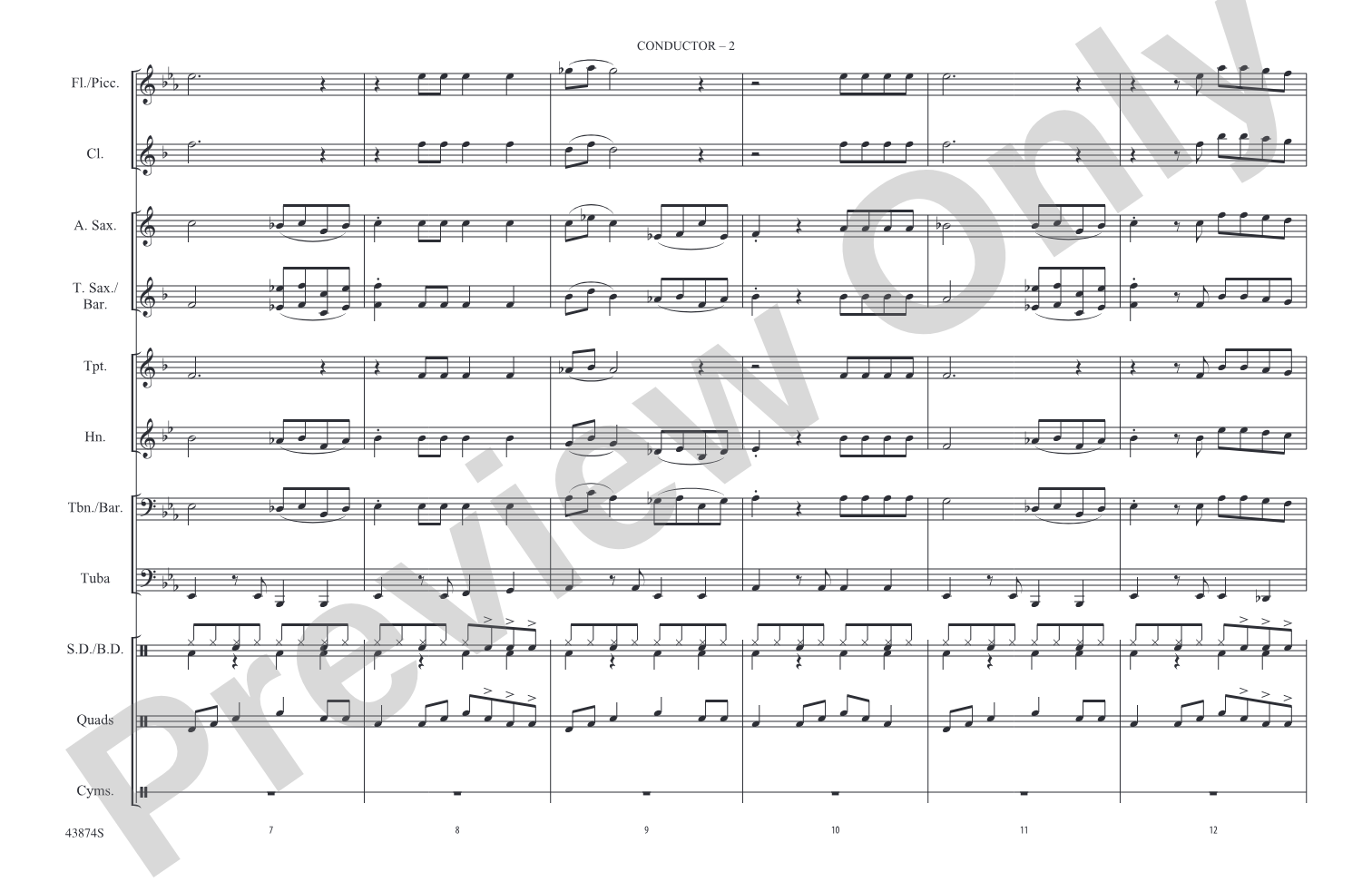 Out of Sight: Marching Band Conductor Score & Parts