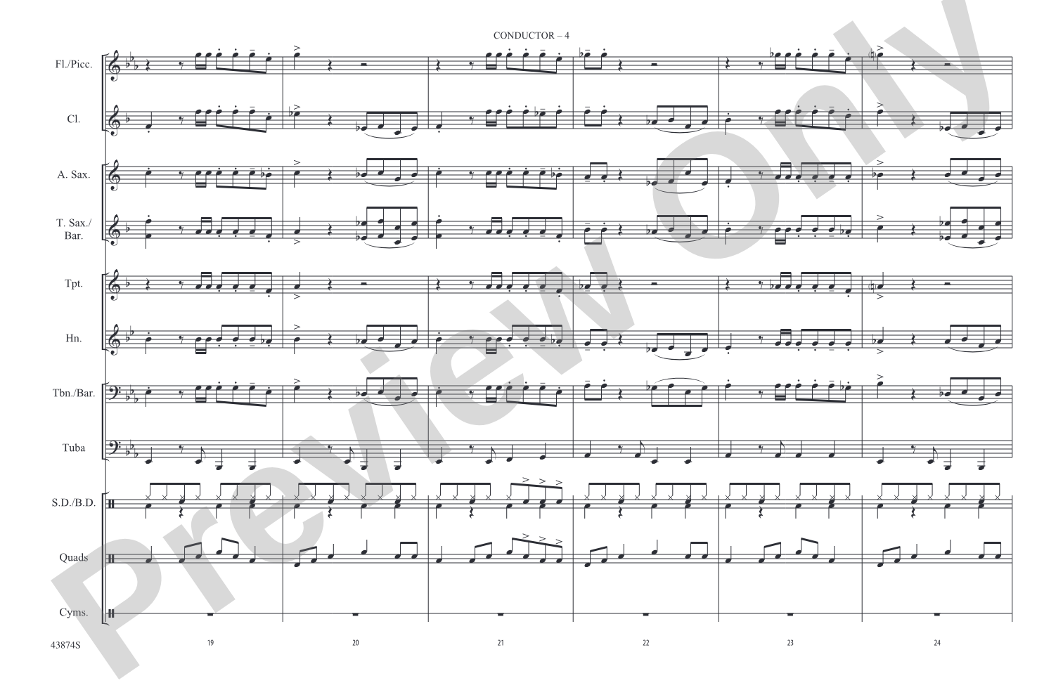 Out of Sight: Marching Band Conductor Score & Parts