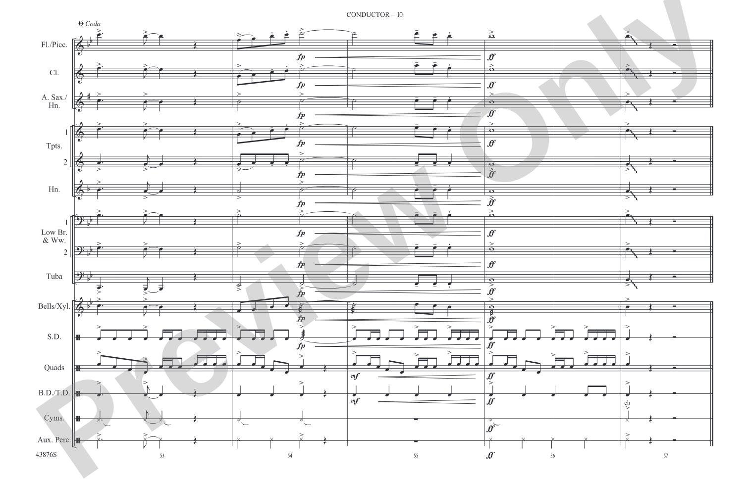 Birthday: Marching Band Conductor Score & Parts
