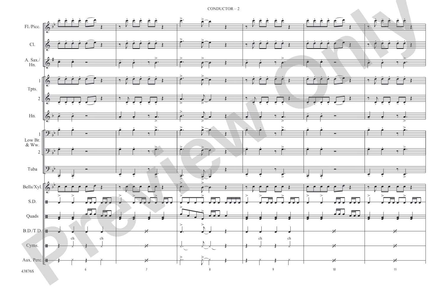 Birthday: Marching Band Conductor Score & Parts