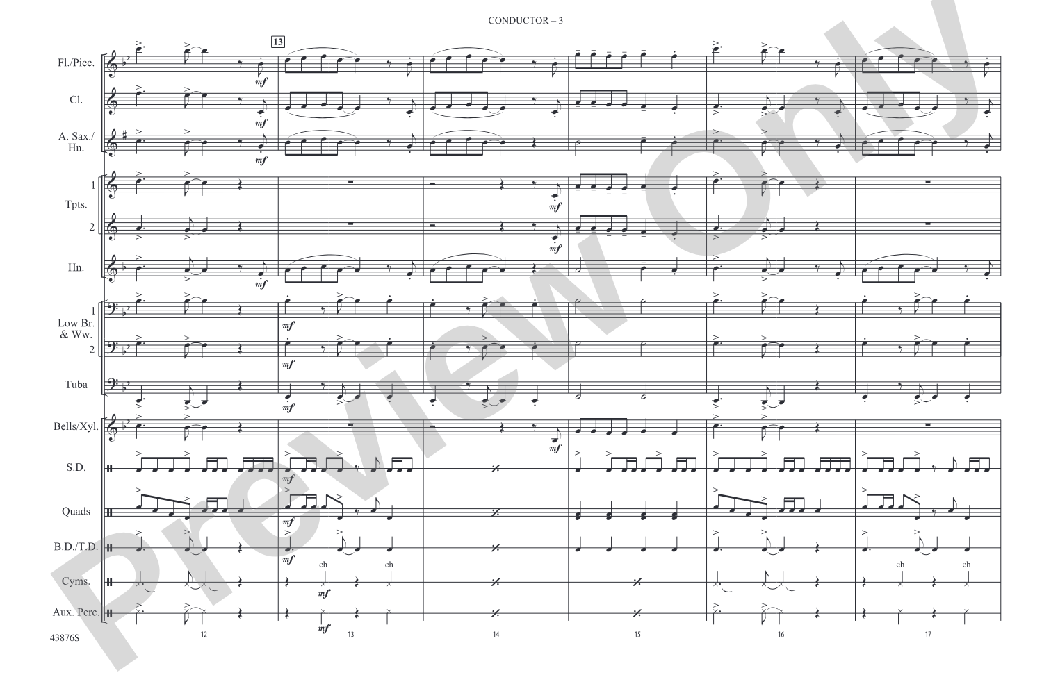 Birthday: Marching Band Conductor Score & Parts