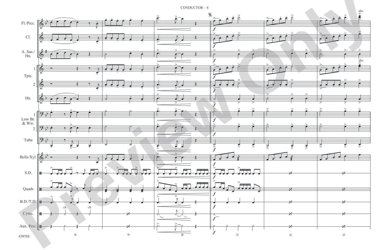 Birthday: Marching Band Conductor Score & Parts