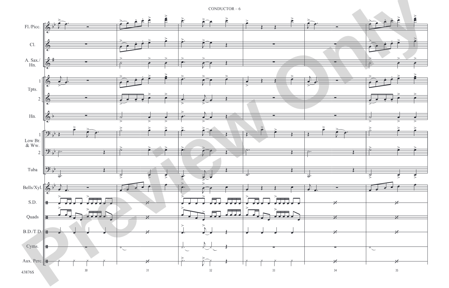 Birthday: Marching Band Conductor Score & Parts