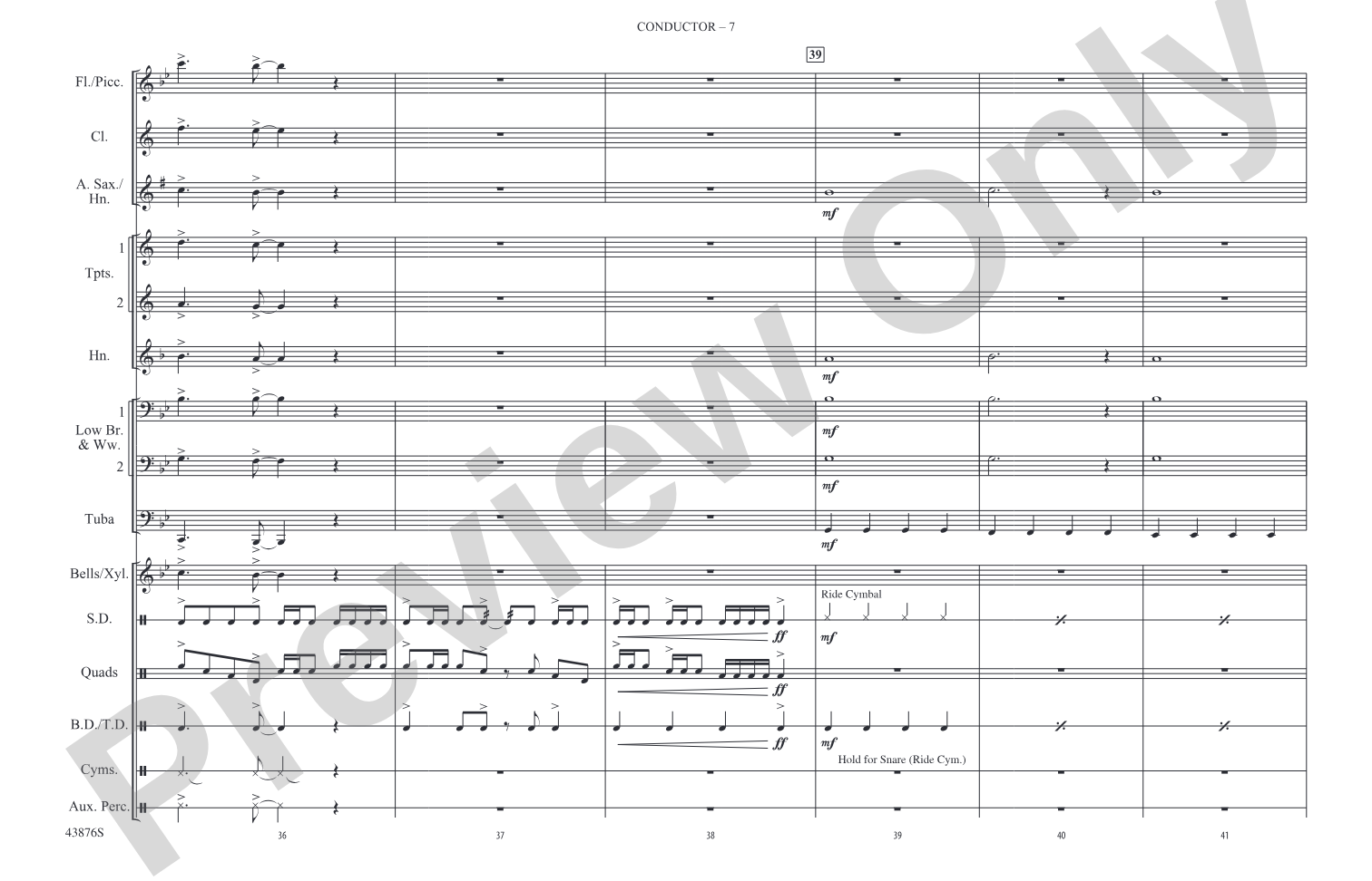 Birthday: Marching Band Conductor Score & Parts