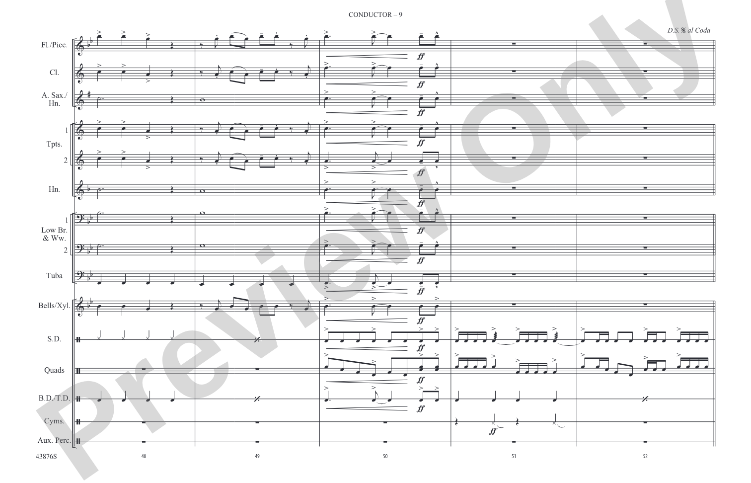 Birthday: Marching Band Conductor Score & Parts