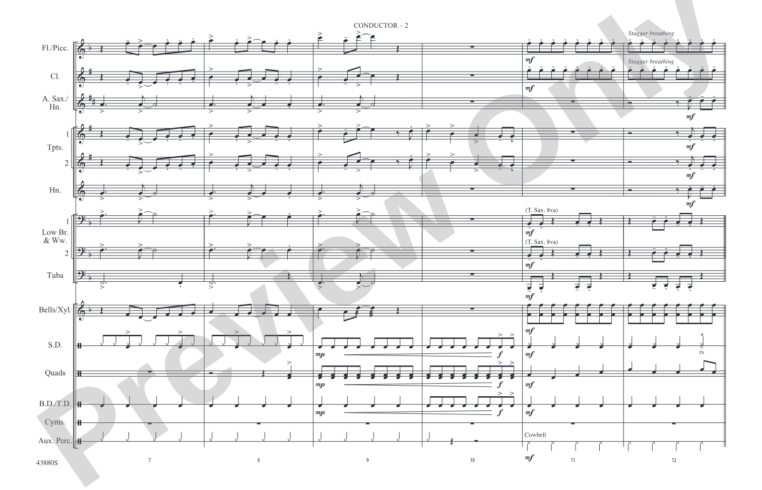 Shut Up and Dance: Marching Band Conductor Score & Parts