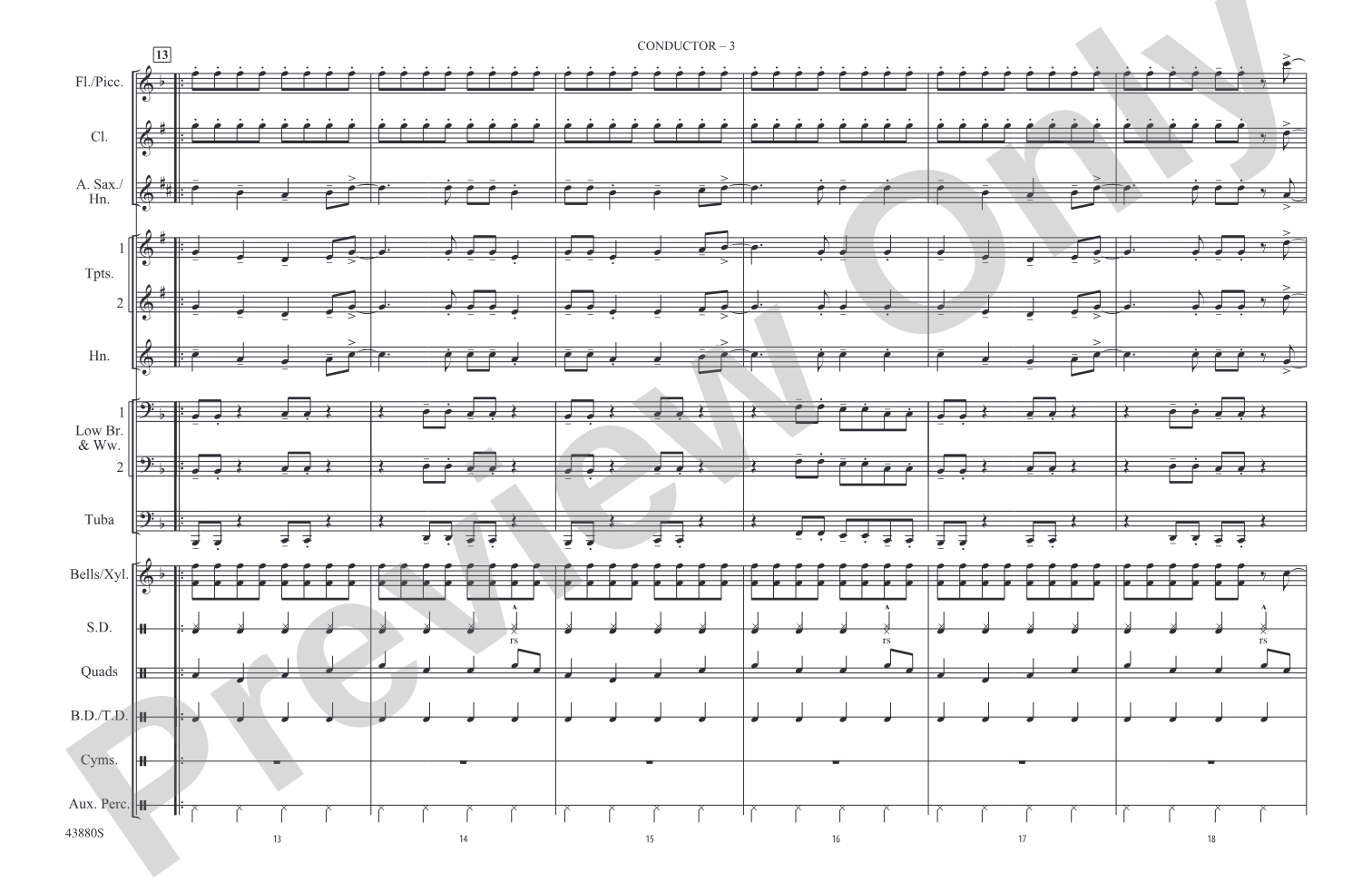 Shut Up and Dance: Marching Band Conductor Score & Parts