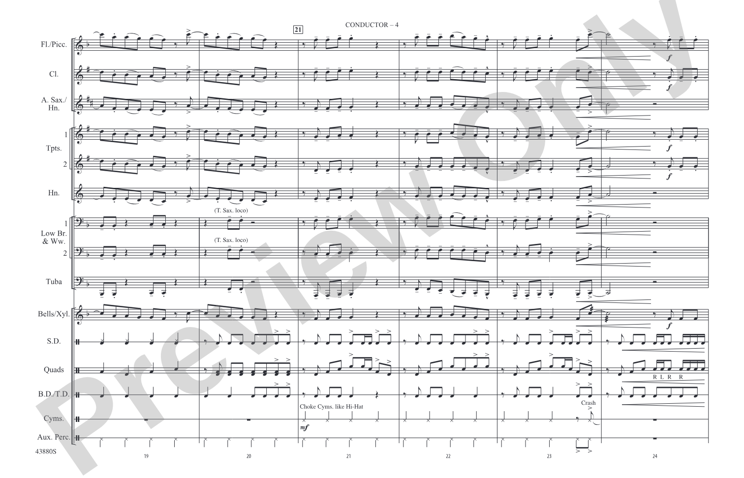 Shut Up and Dance: Marching Band Conductor Score & Parts