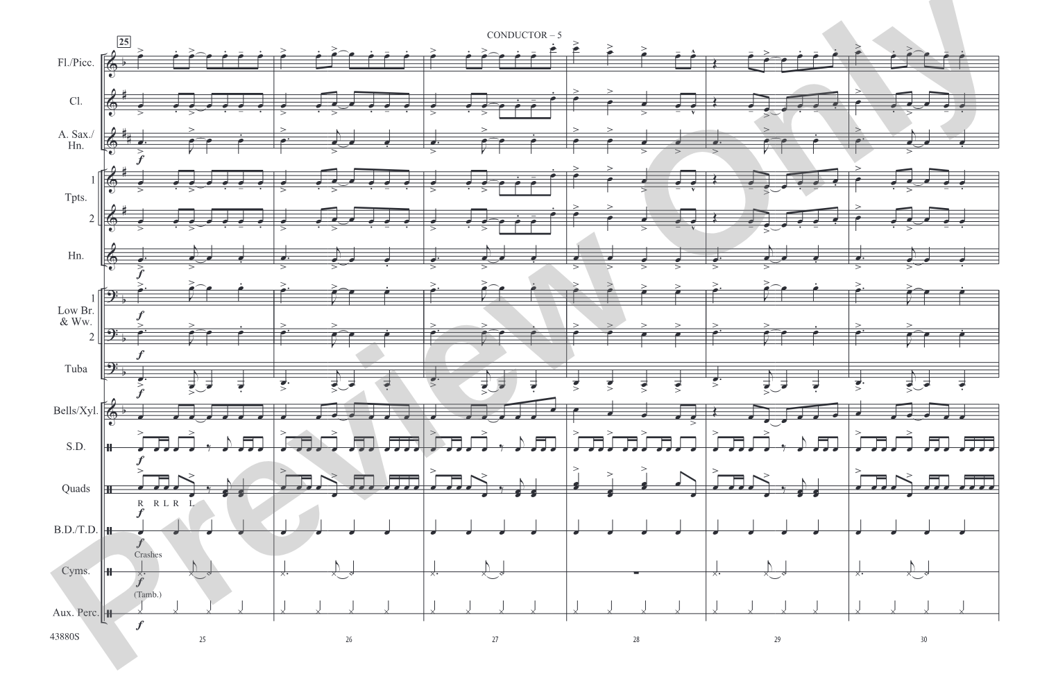 Shut Up and Dance: Marching Band Conductor Score & Parts