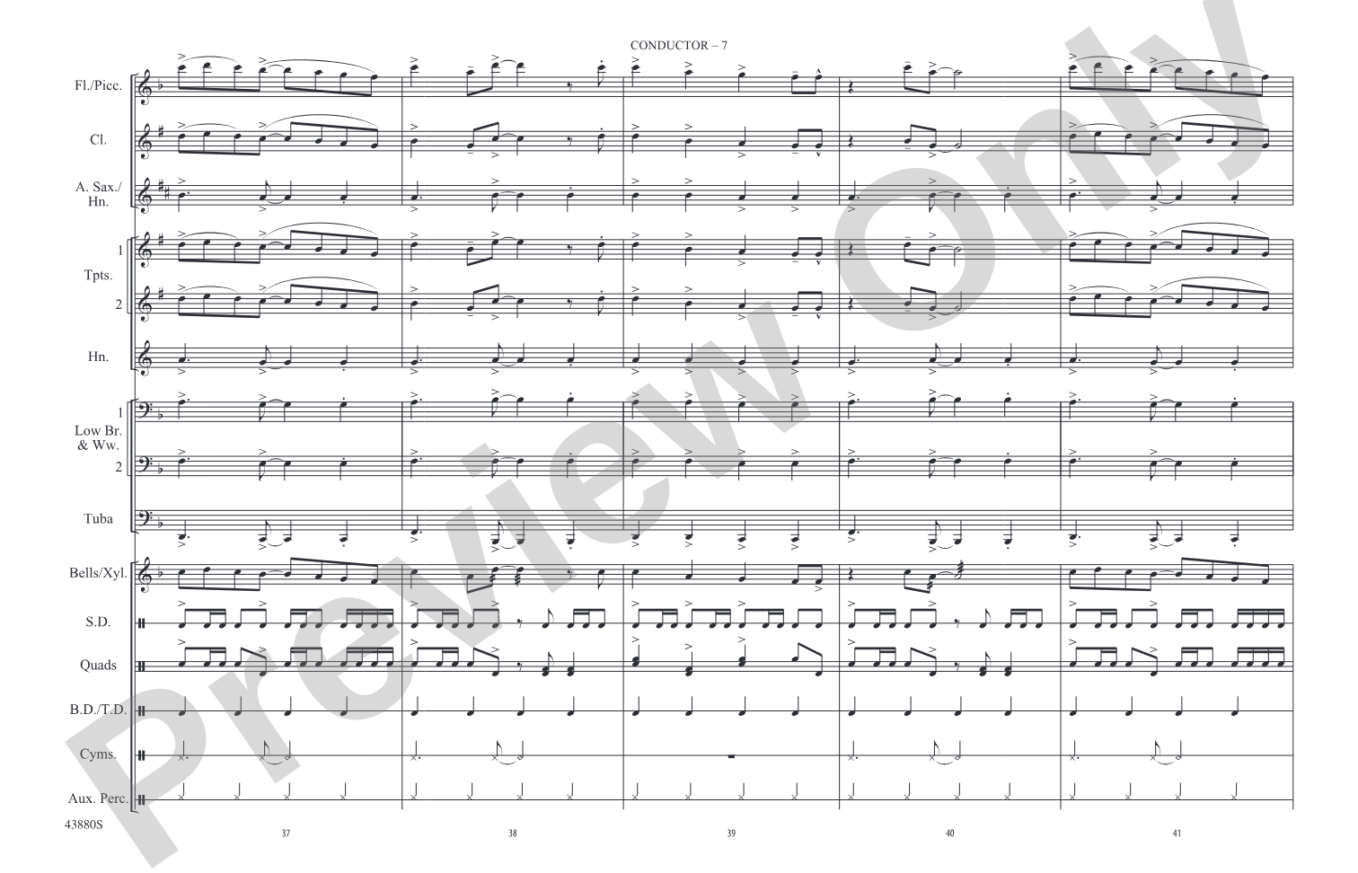 Shut Up and Dance: Marching Band Conductor Score & Parts