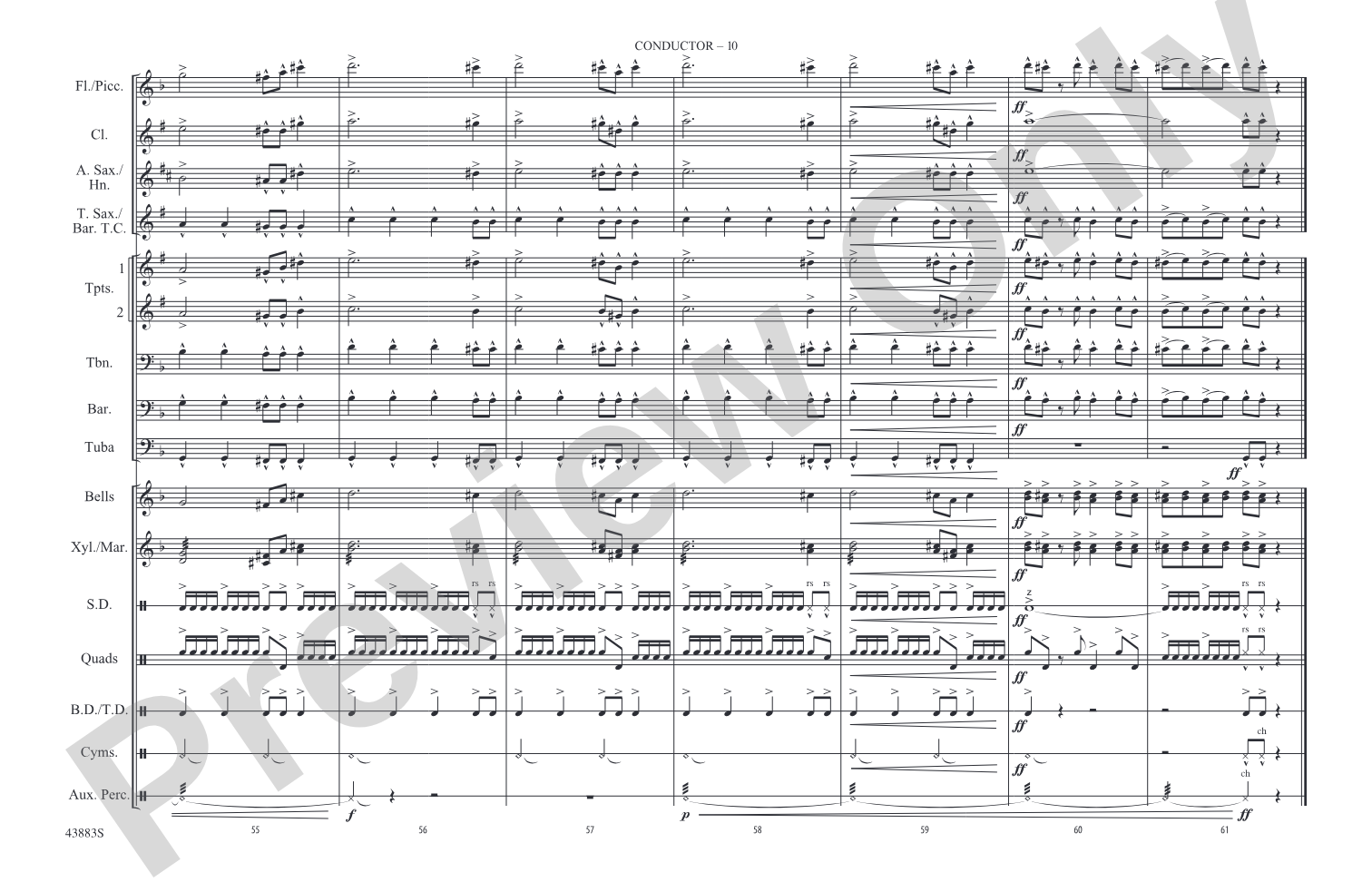 Godzilla, Part 1: Marching Band Conductor Score & Parts