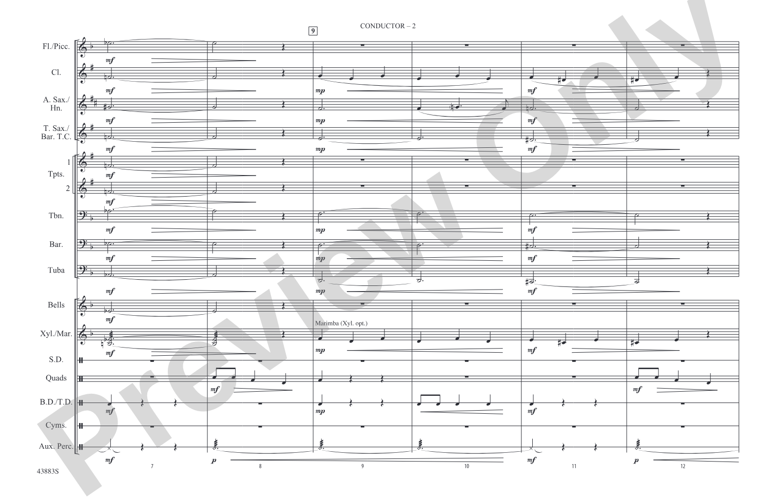 Godzilla, Part 1: Marching Band Conductor Score & Parts