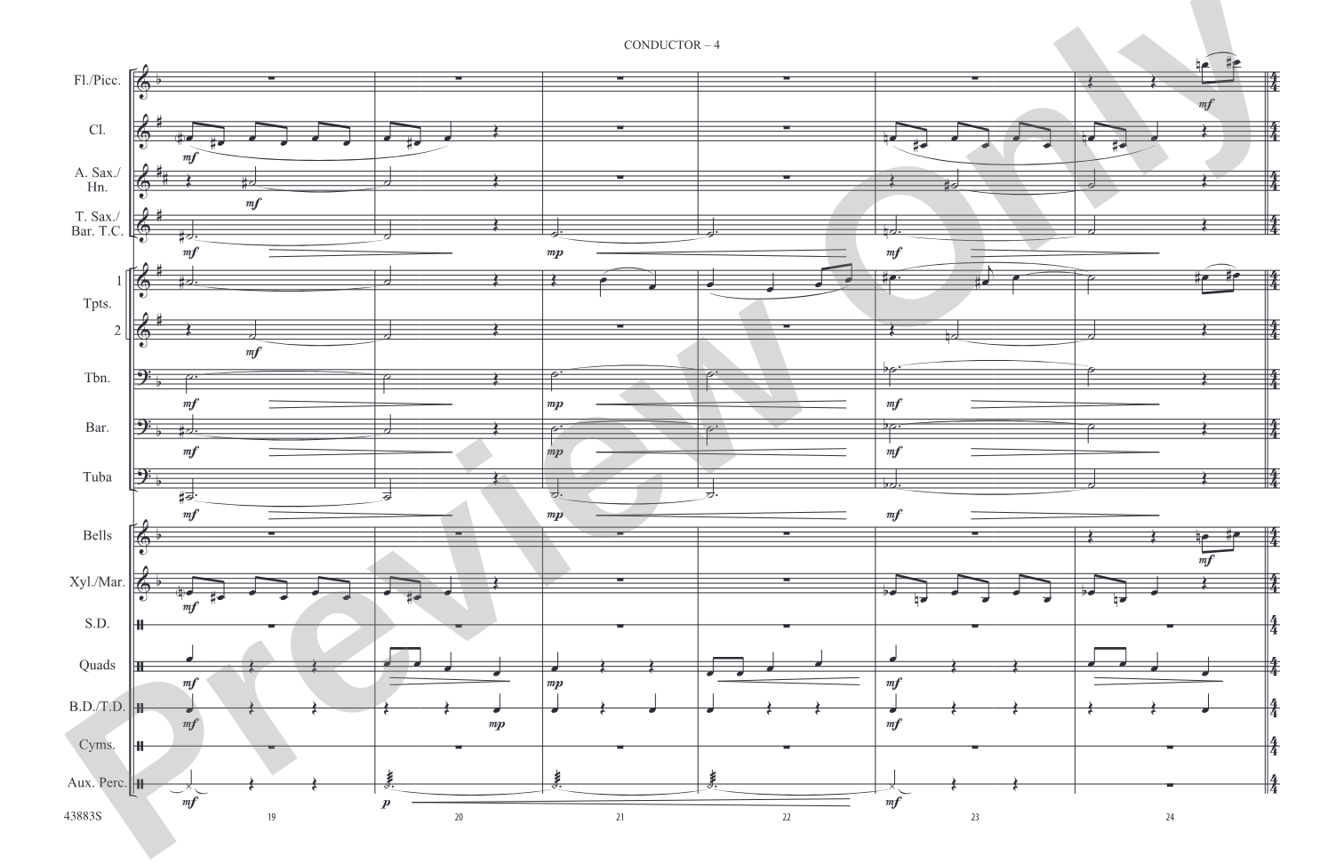 Godzilla, Part 1: Marching Band Conductor Score & Parts
