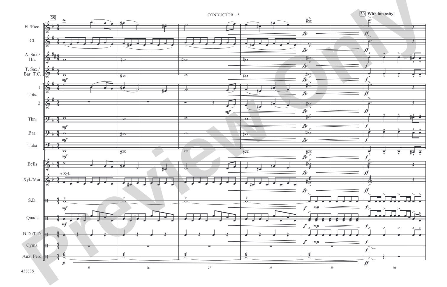 Godzilla, Part 1: Marching Band Conductor Score & Parts