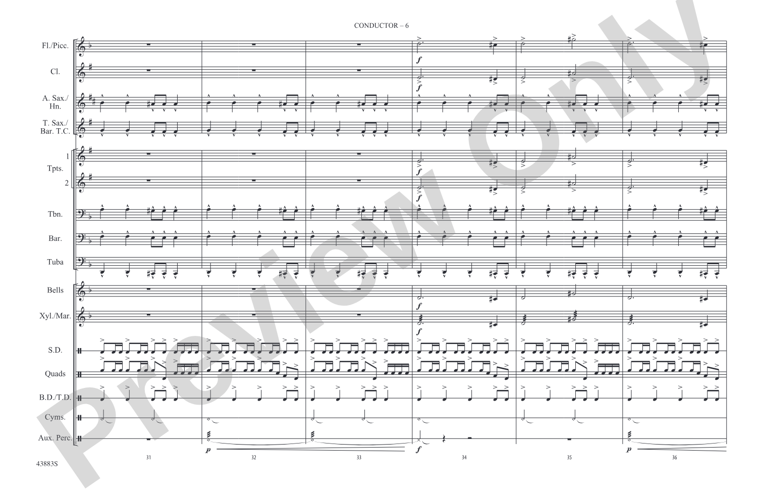 Godzilla, Part 1: Marching Band Conductor Score & Parts
