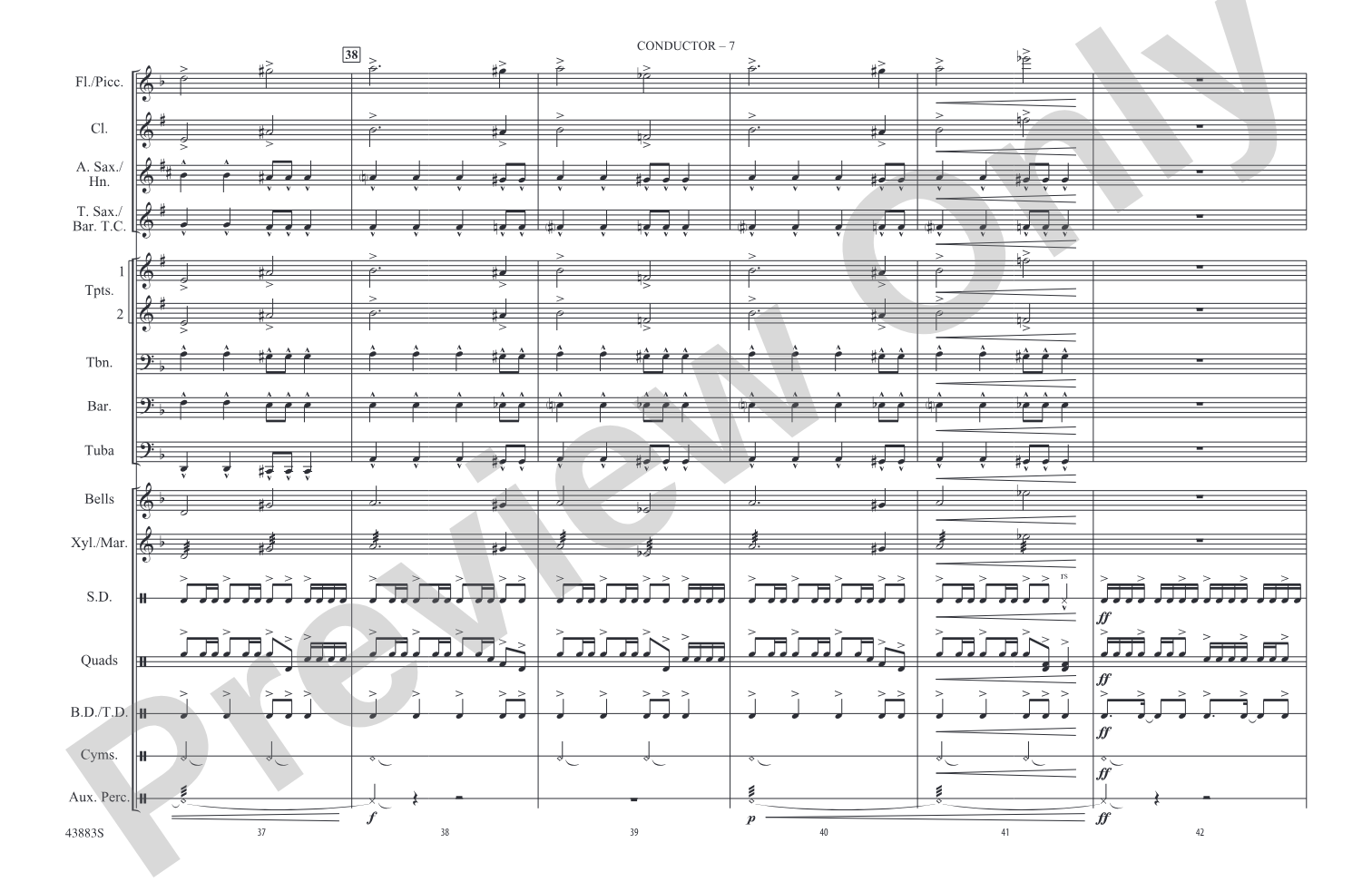 Godzilla, Part 1: Marching Band Conductor Score & Parts